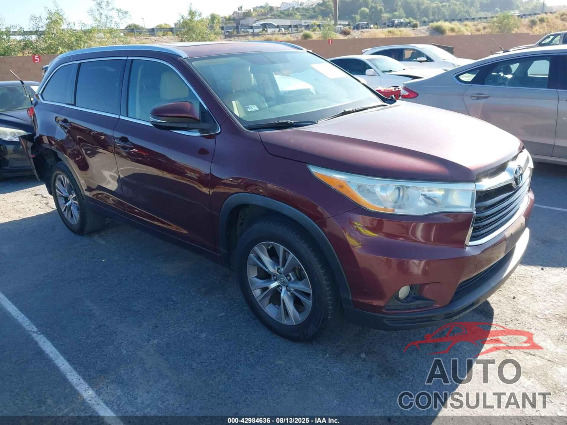 TOYOTA HIGHLANDER 2014 - 5TDKKRFH8ES025771