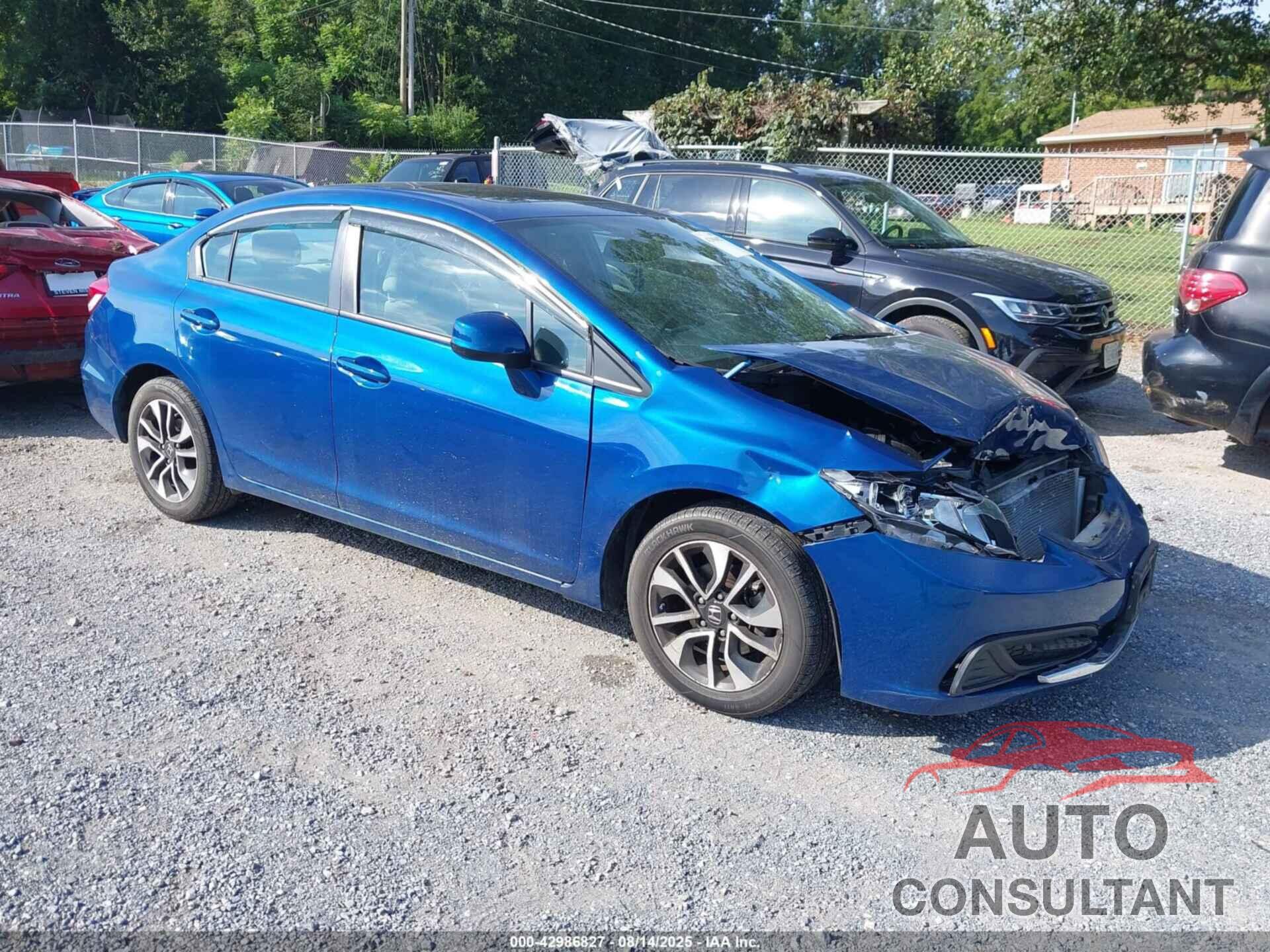 HONDA CIVIC 2013 - 19XFB2F89DE082496