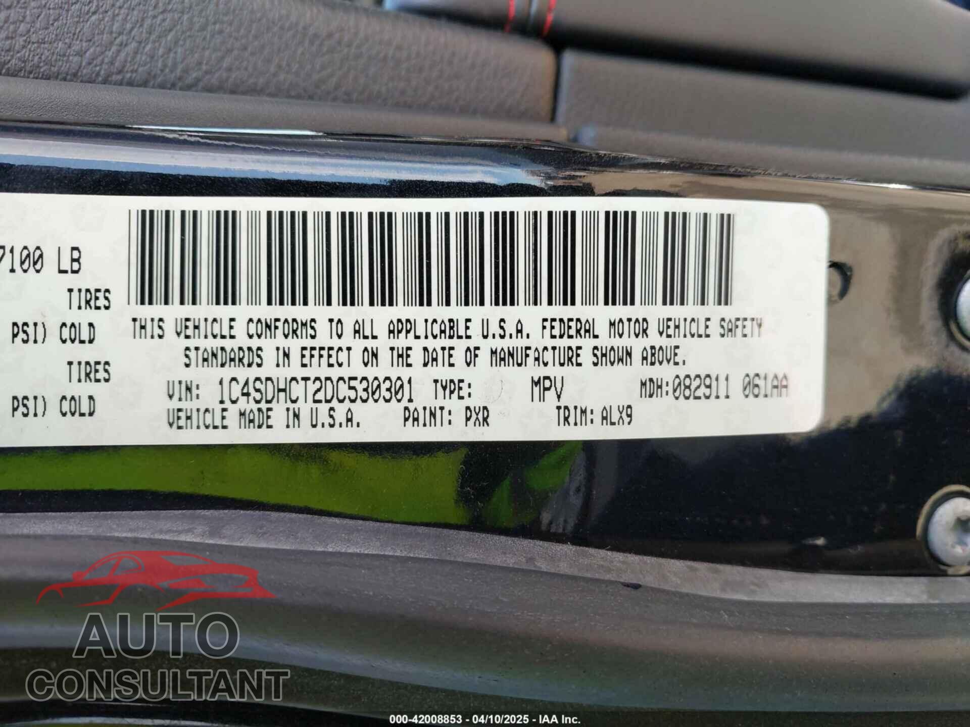 DODGE DURANGO 2013 - 1C4SDHCT2DC530301