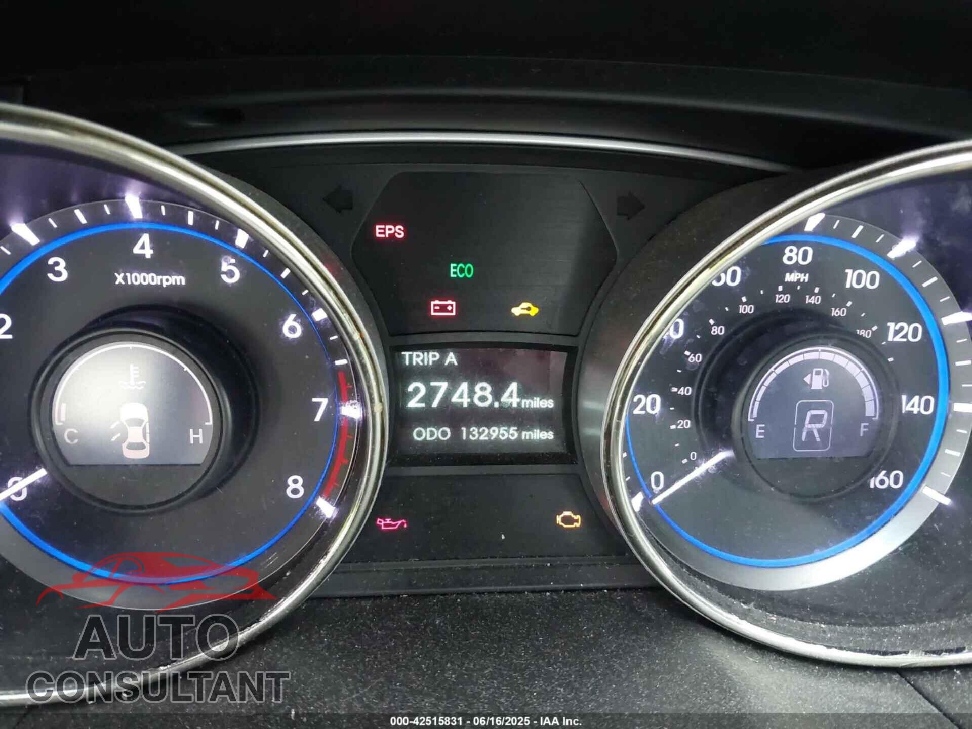 HYUNDAI SONATA 2013 - 5NPEC4AC1DH680366