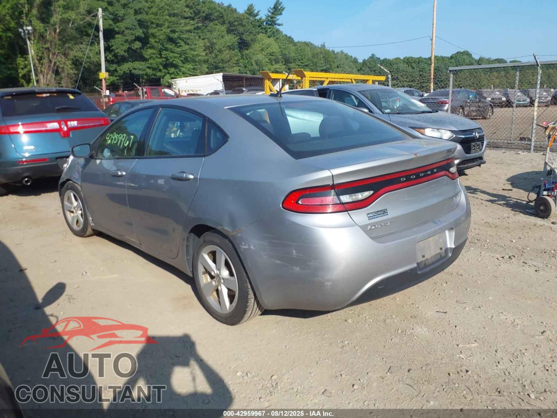 DODGE DART 2015 - 1C3CDFBB3FD199800
