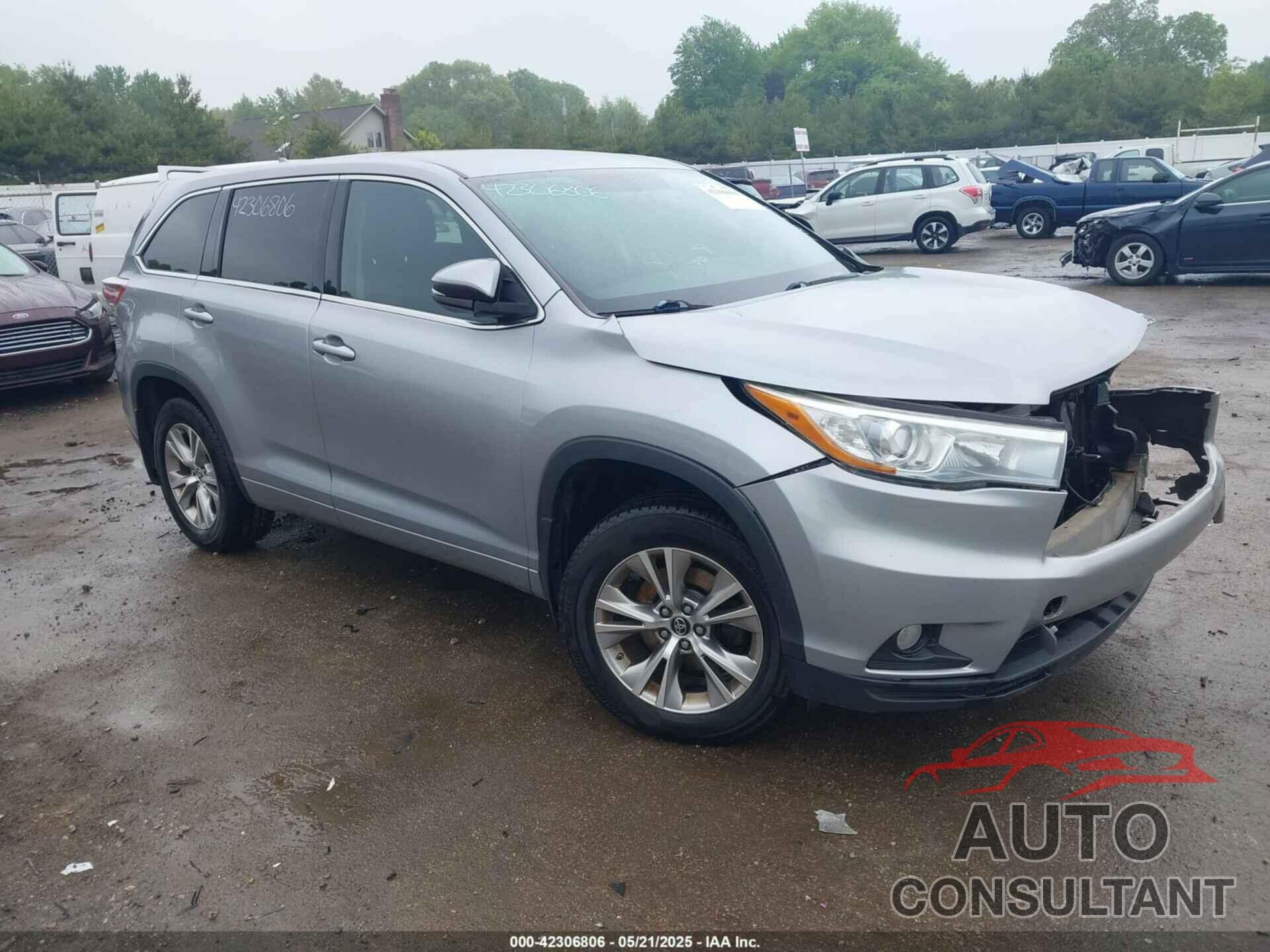 TOYOTA HIGHLANDER 2016 - 5TDBKRFH2GS348295