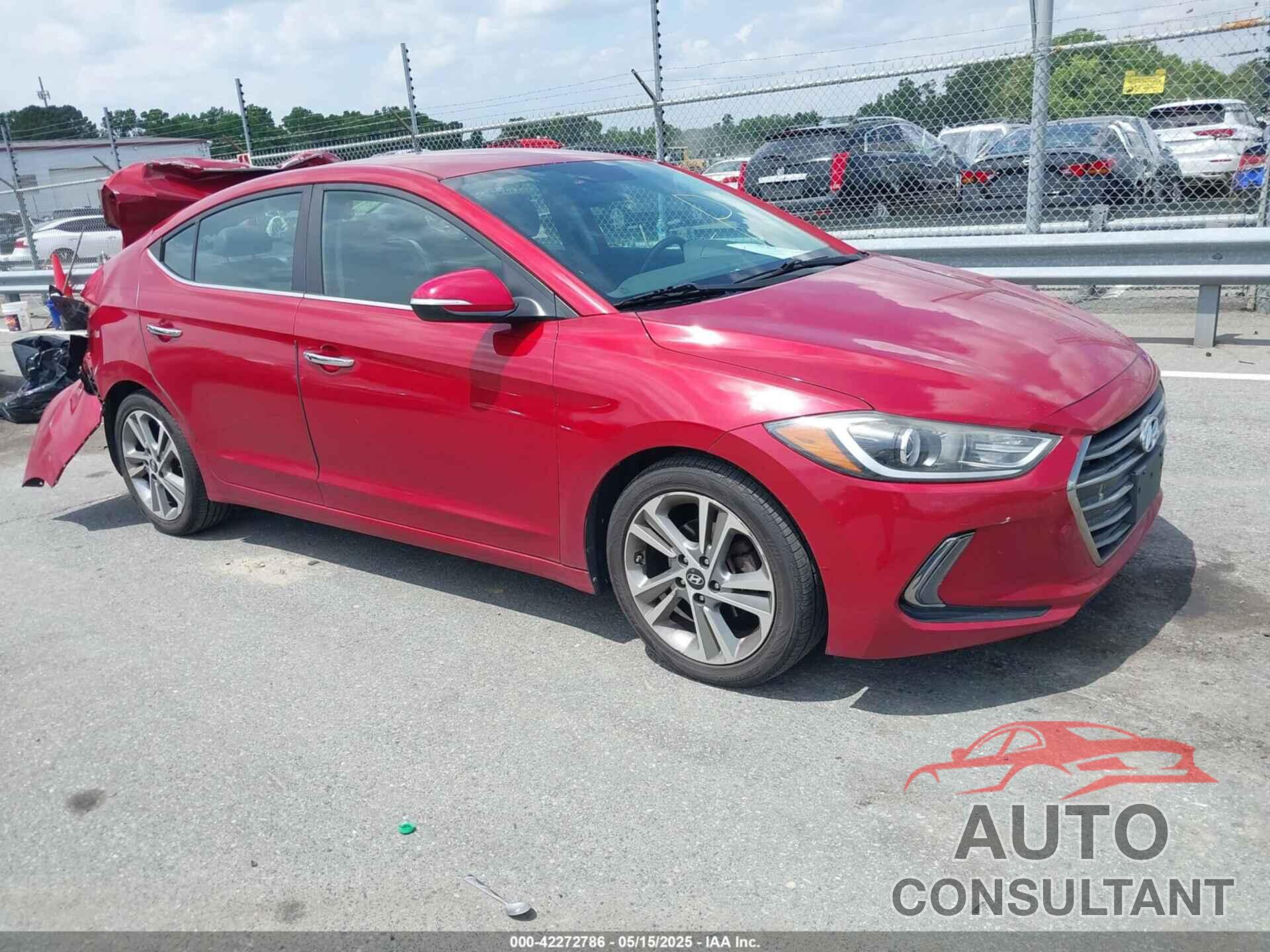 HYUNDAI ELANTRA 2017 - KMHD84LF7HU209009