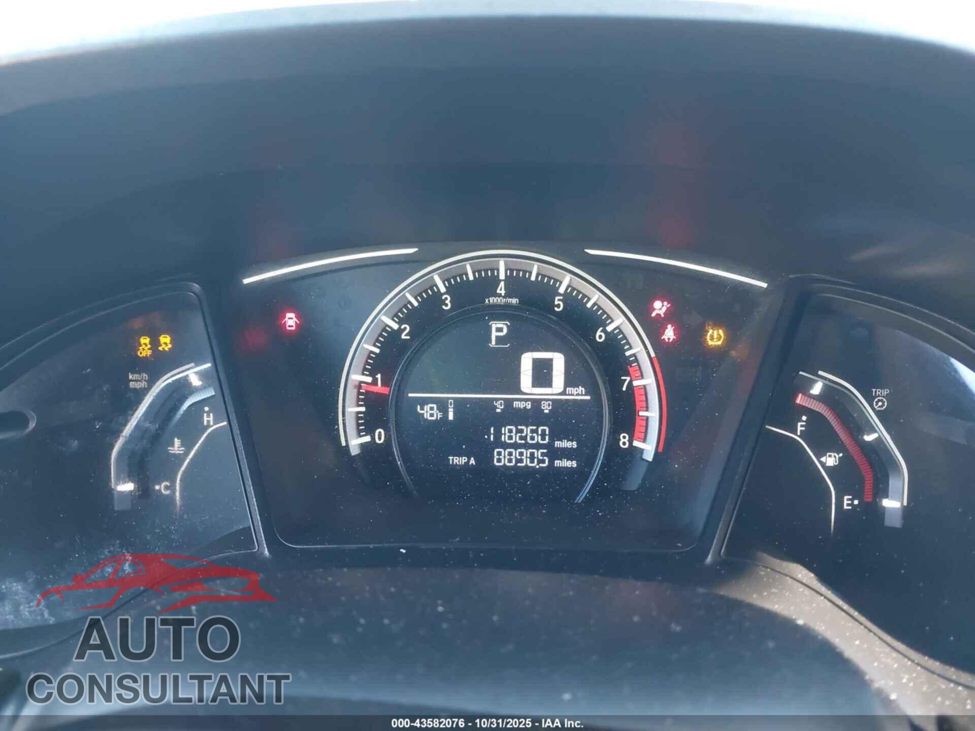 HONDA CIVIC 2017 - 19XFC2F52HE223868