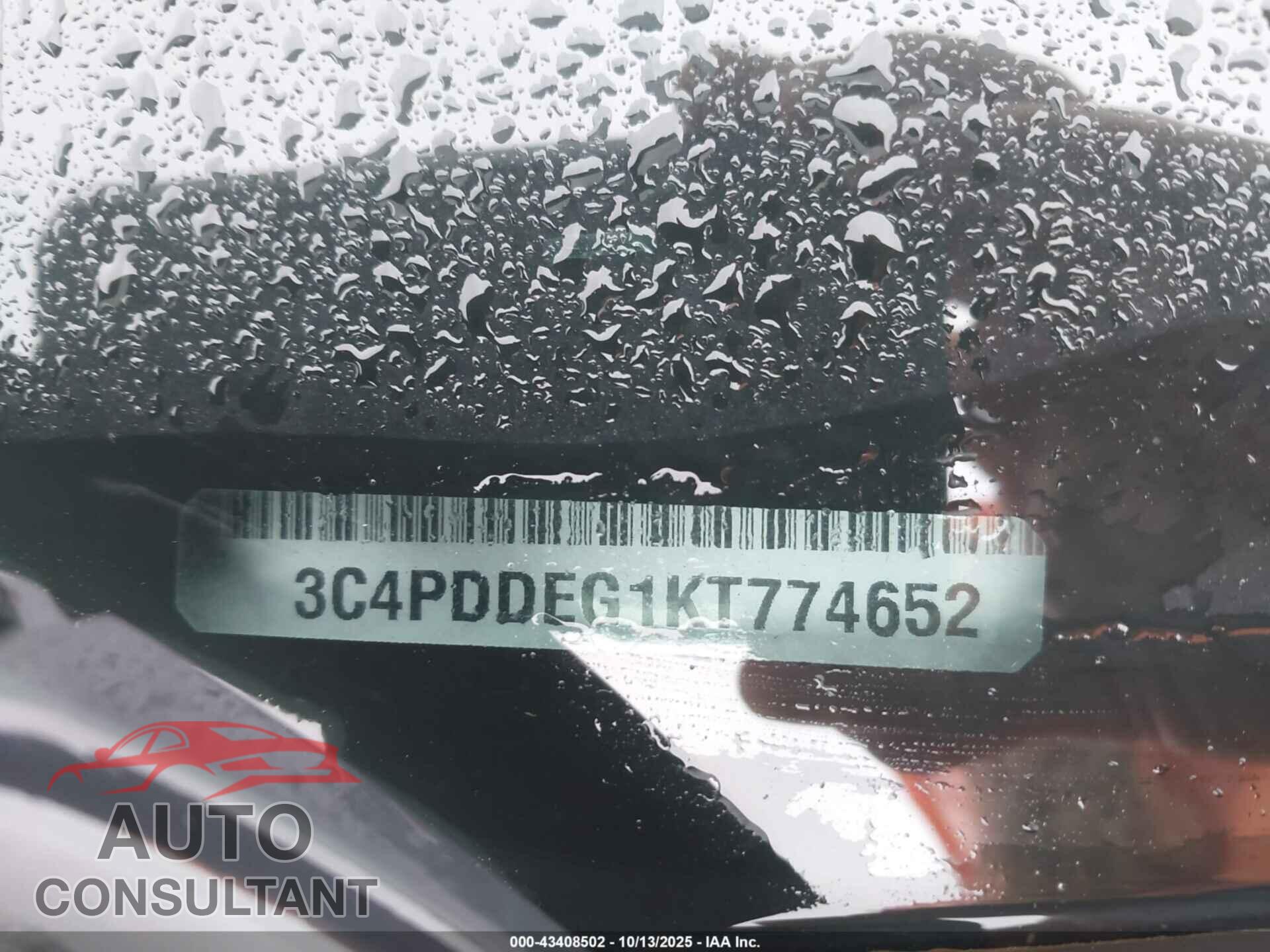 DODGE JOURNEY 2019 - 3C4PDDEG1KT774652