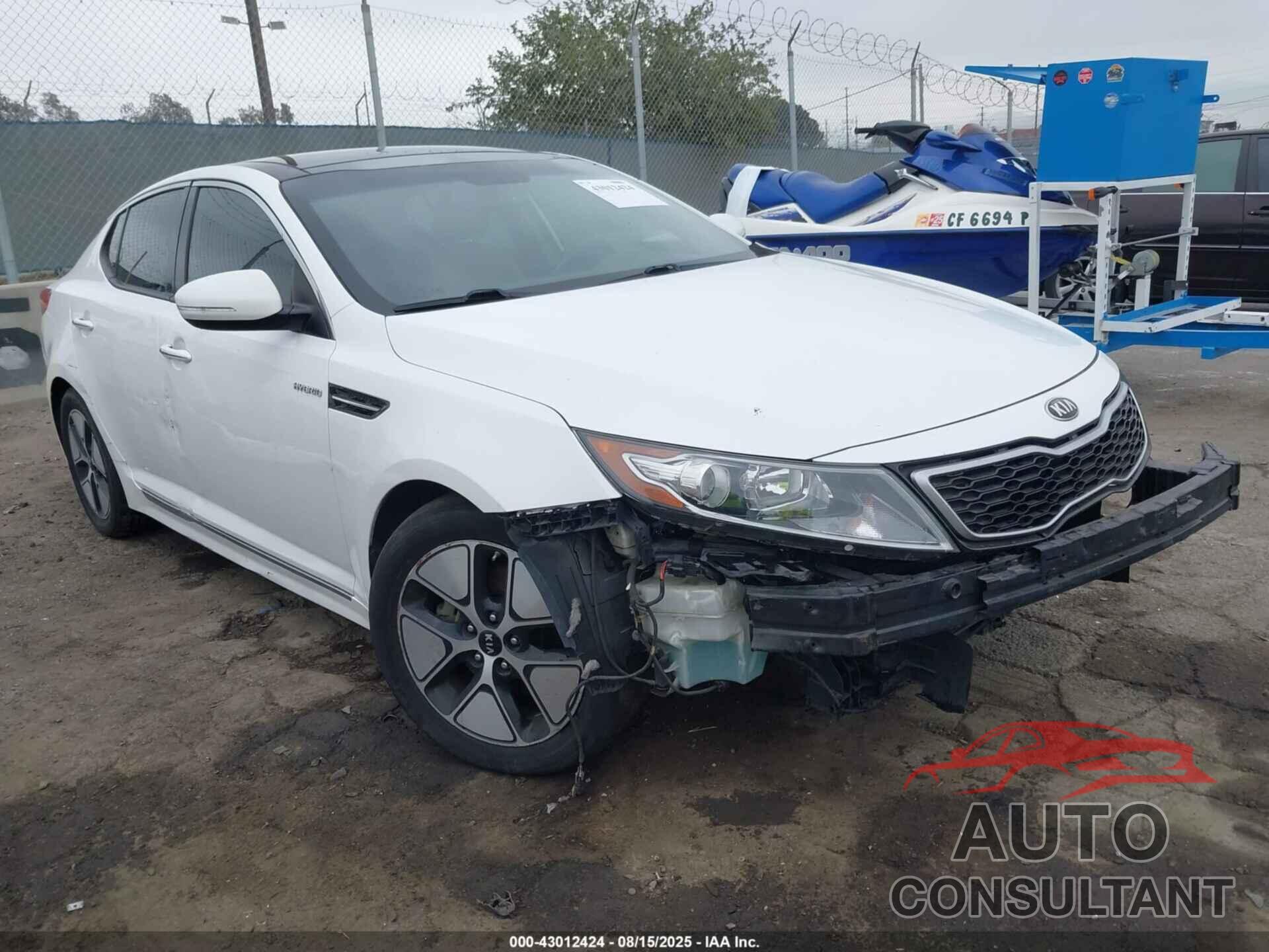 KIA OPTIMA HYBRID 2013 - KNAGM4AD4D5039014