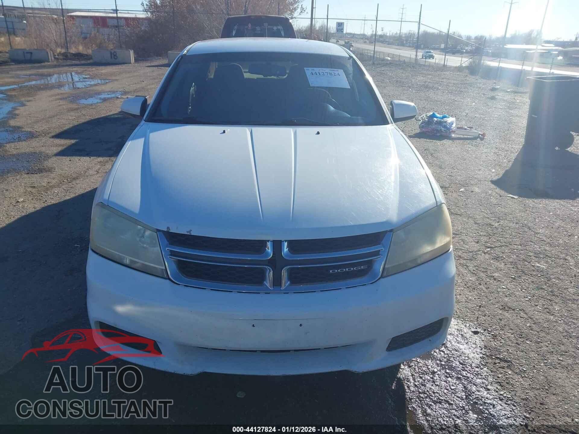 DODGE AVENGER 2012 - 1C3CDZCB9CN147724