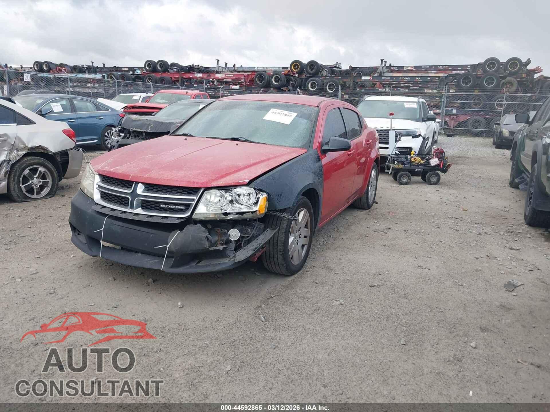 DODGE AVENGER 2012 - 1C3CDZAB2CN136499