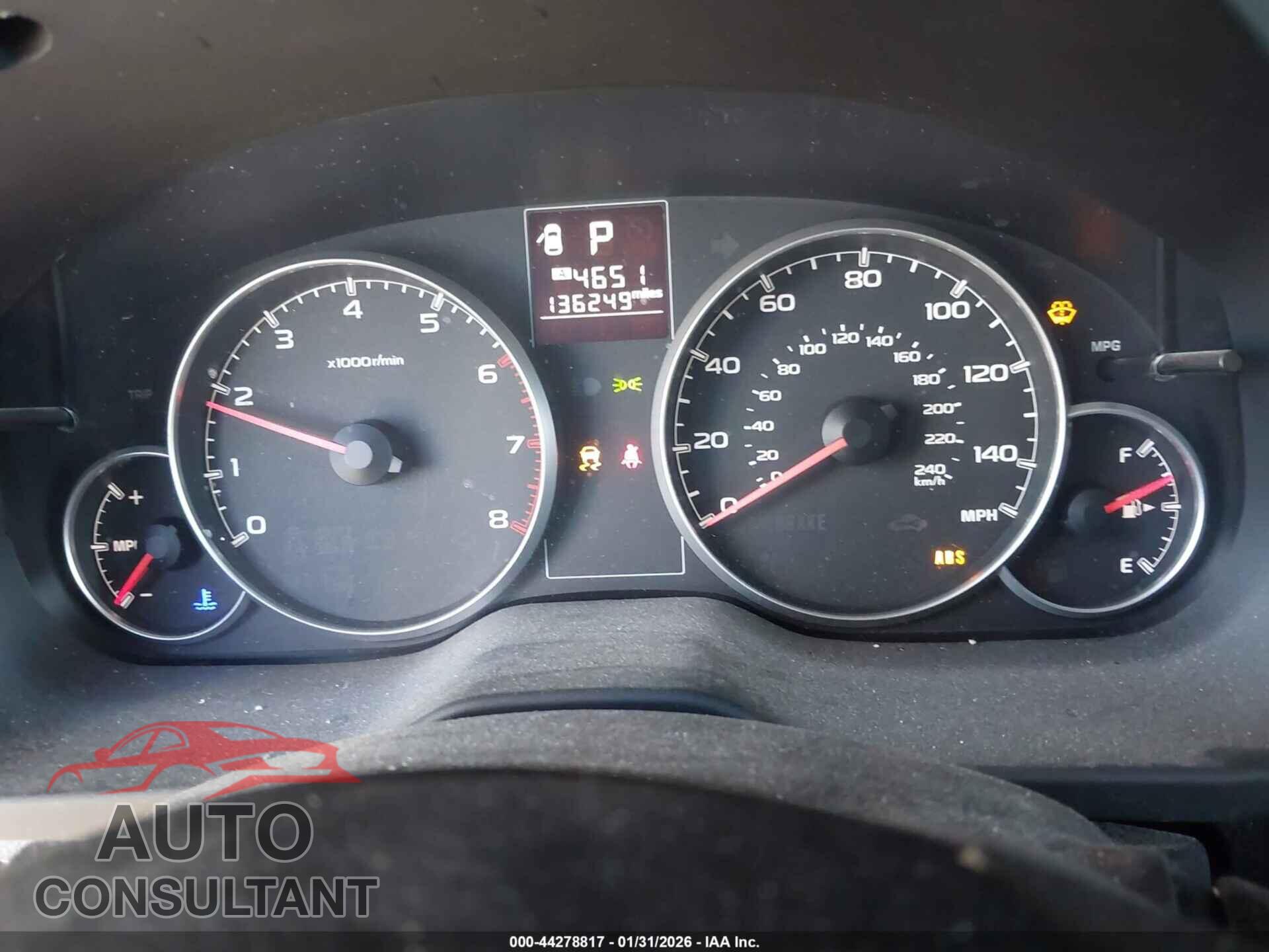 SUBARU OUTBACK 2013 - 4S4BRBCC9D3292425