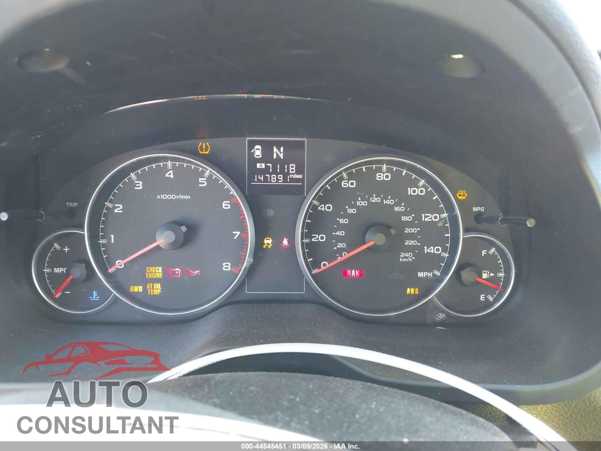SUBARU OUTBACK 2013 - 4S4BRBCC8D3314334
