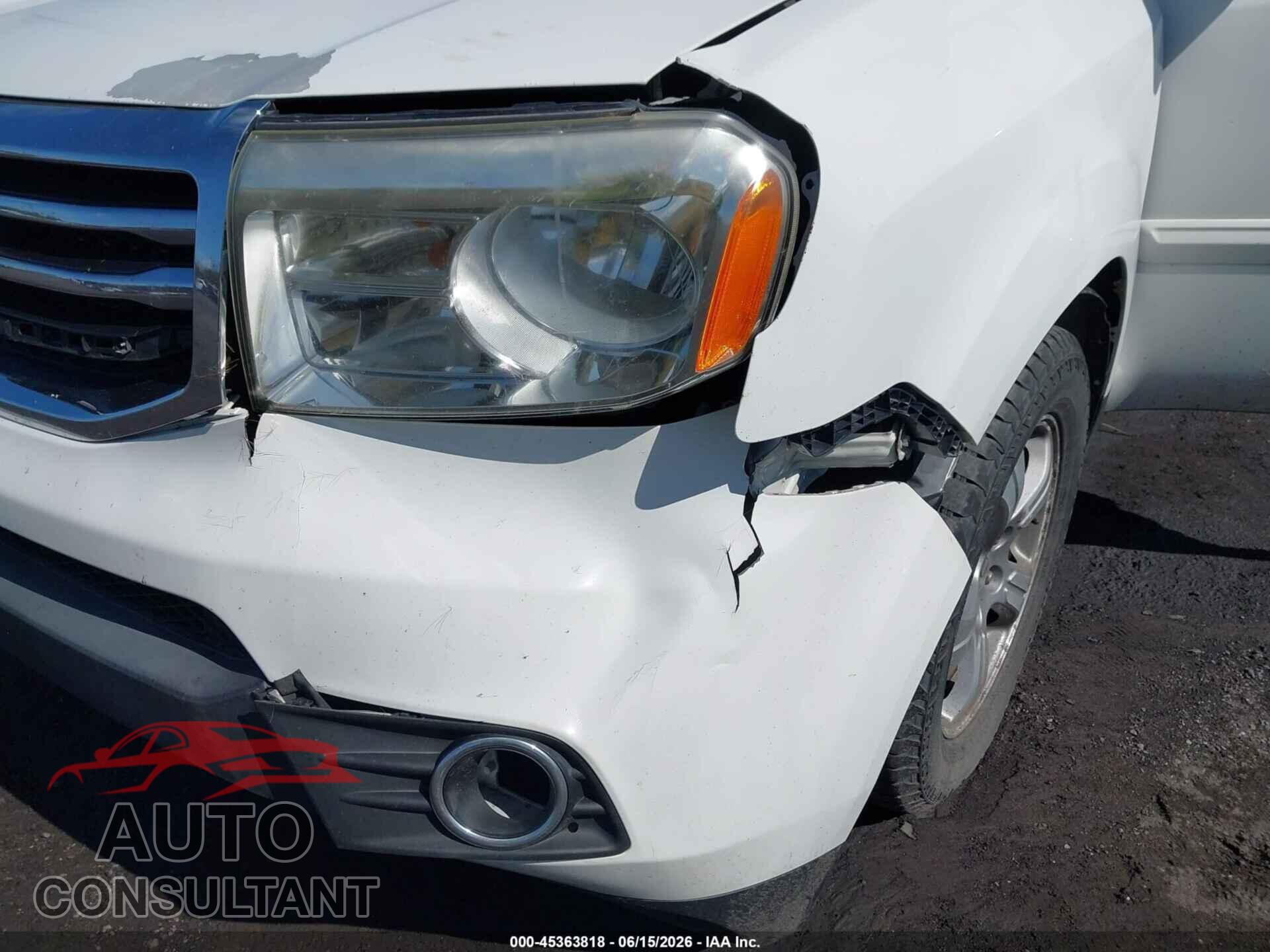 HONDA PILOT 2013 - 5FNYF4H42DB077590