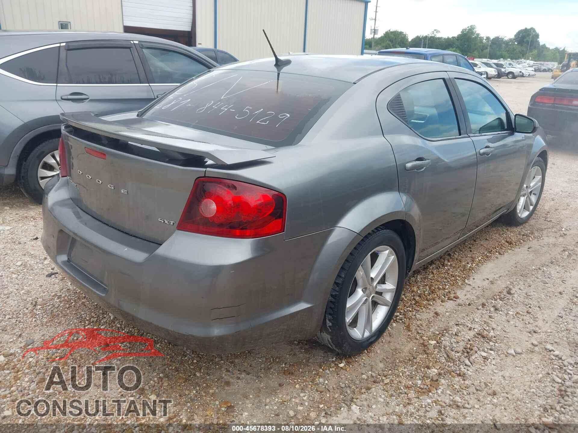DODGE AVENGER 2013 - 1C3CDZCB2DN556701