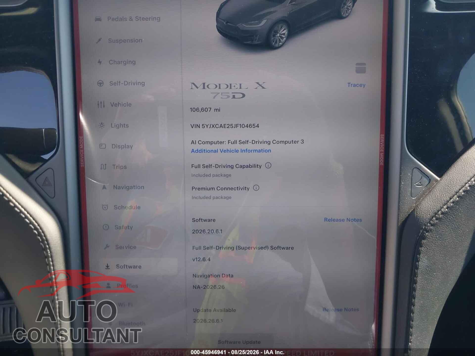 TESLA MODEL X 2018 - 5YJXCAE25JF104654