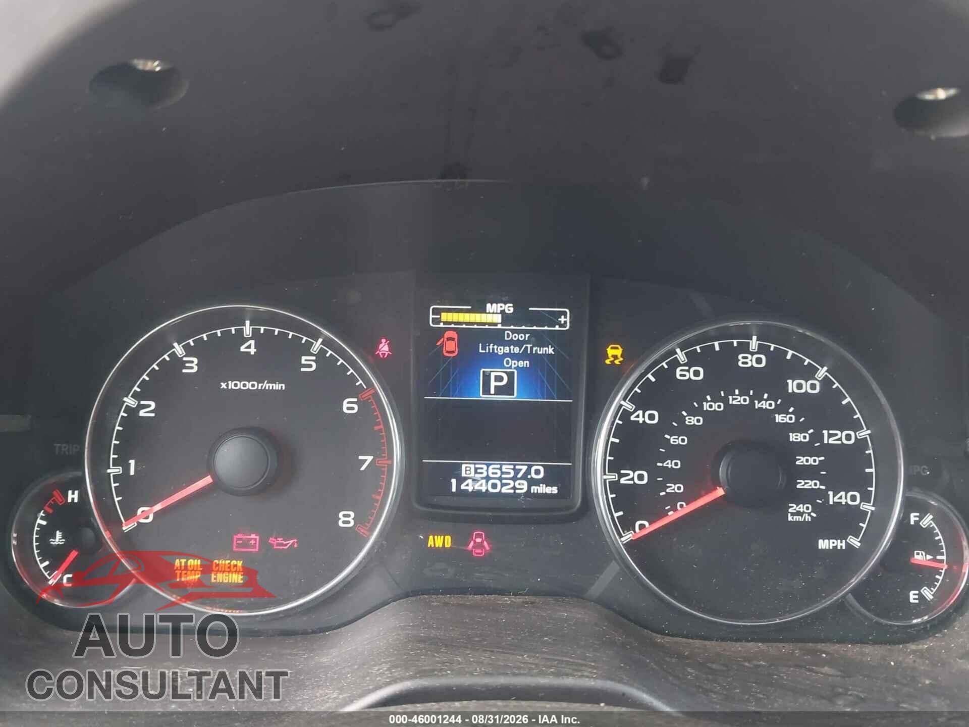 SUBARU OUTBACK 2013 - 4S4BRBKC1D3309770