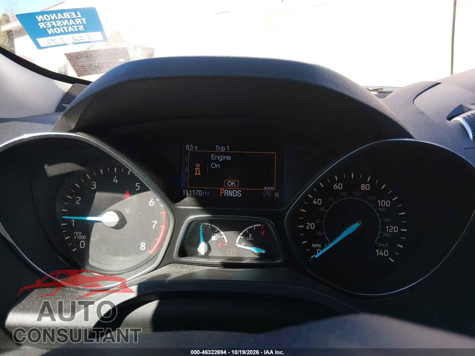 FORD ESCAPE 2017 - 1FMCU9JD0HUC40818