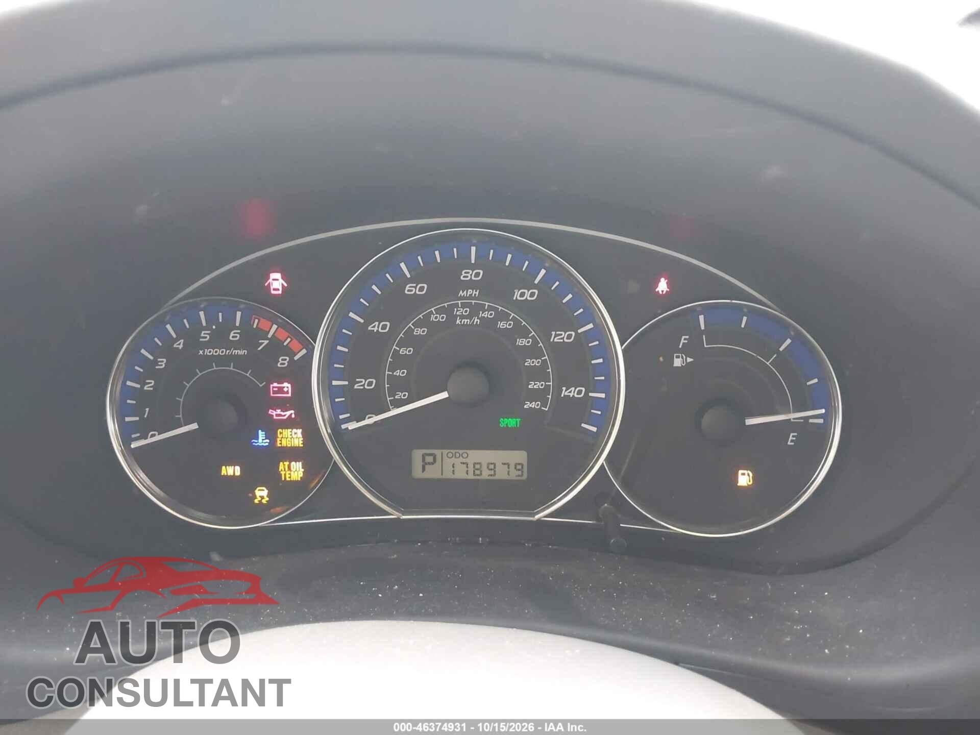 SUBARU FORESTER 2012 - JF2SHBDC8CH423613