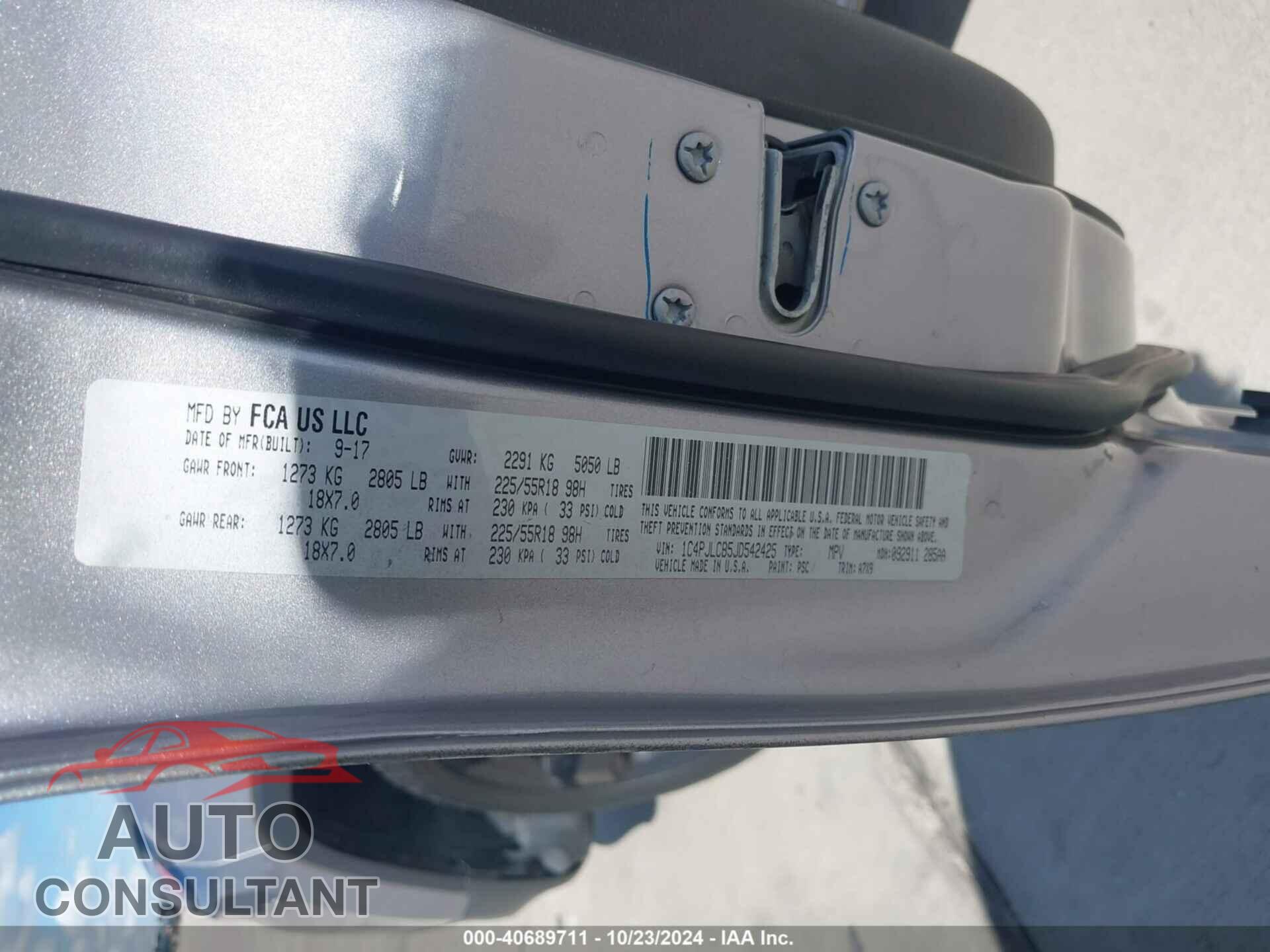 JEEP CHEROKEE 2018 - 1C4PJLCB5JD542425