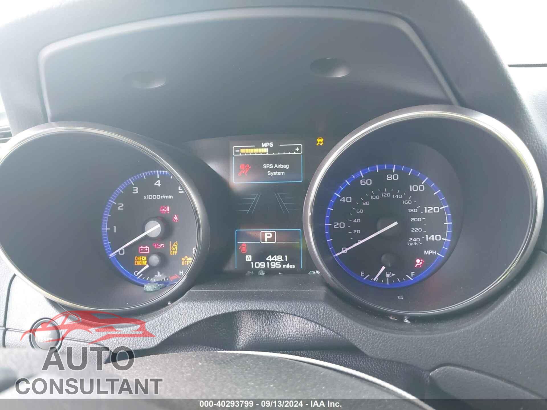 SUBARU OUTBACK 2017 - 4S4BSAFC2H3354036