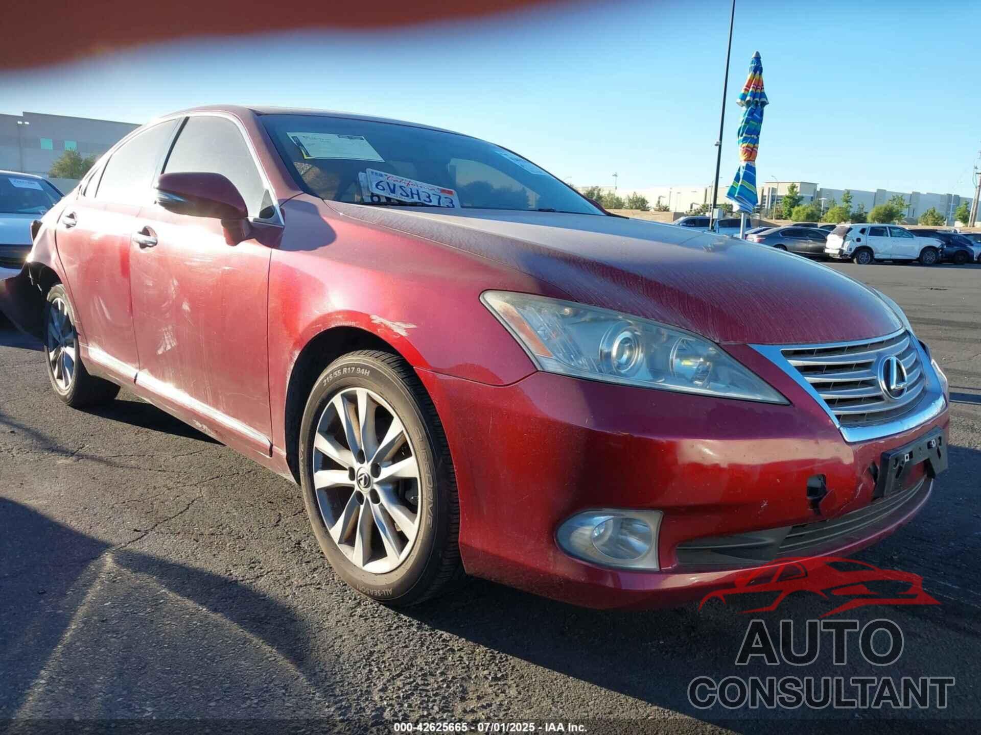 LEXUS ES 2012 - JTHBK1EGXC2491201