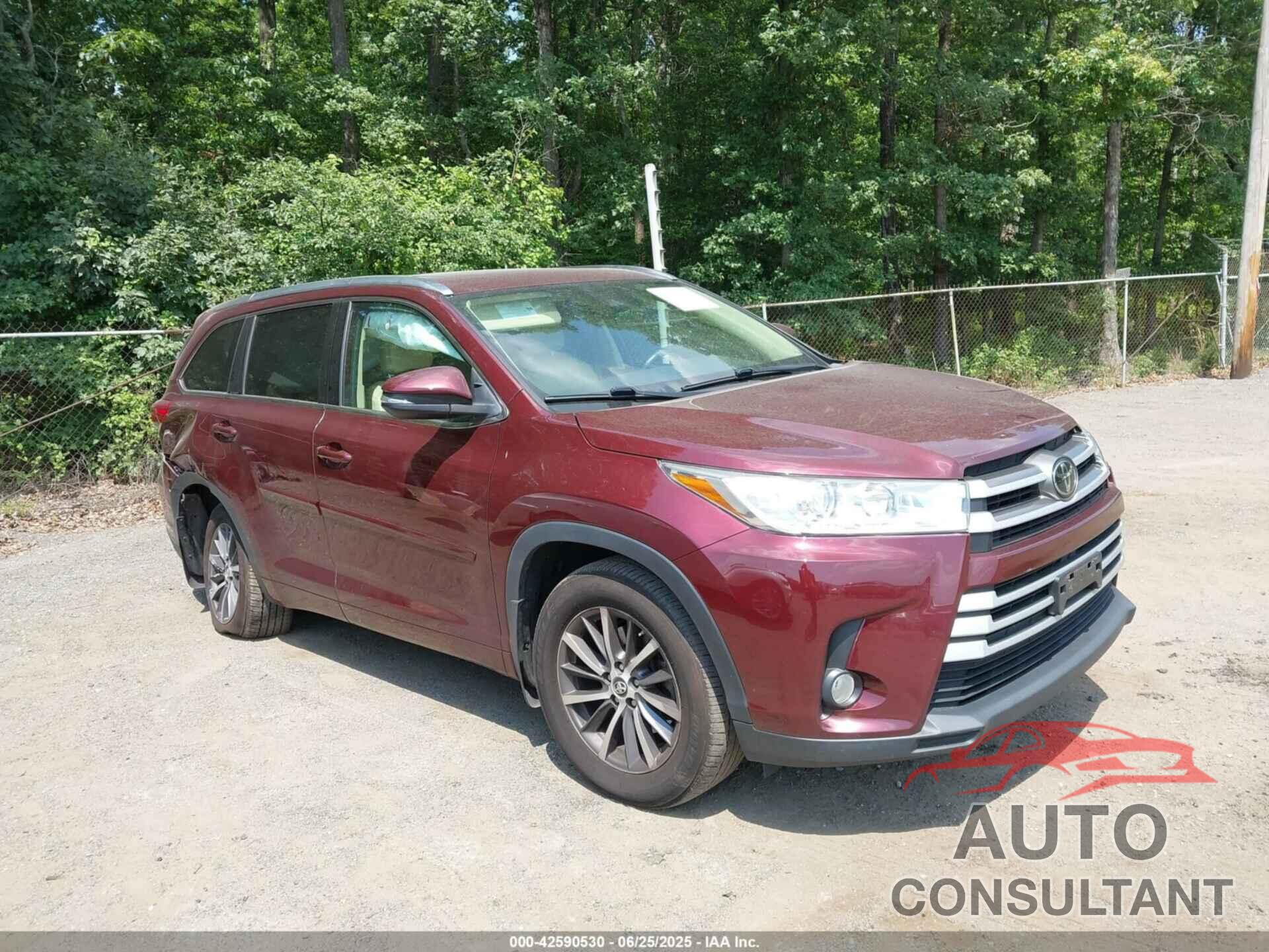 TOYOTA HIGHLANDER 2018 - 5TDJZRFH1JS802146