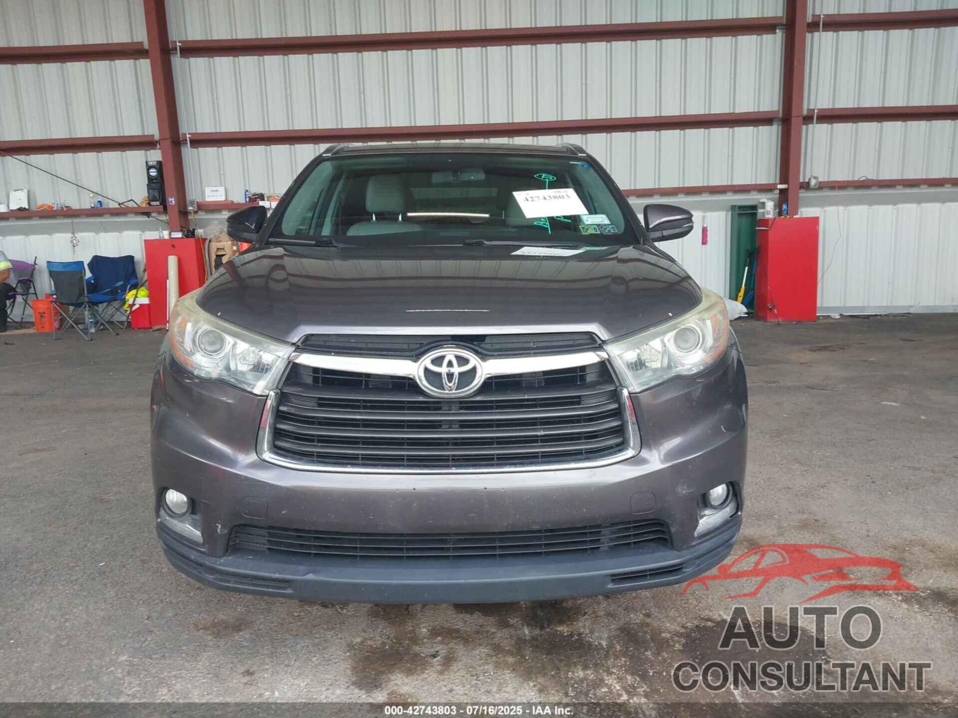 TOYOTA HIGHLANDER 2016 - 5TDDKRFH1GS355442