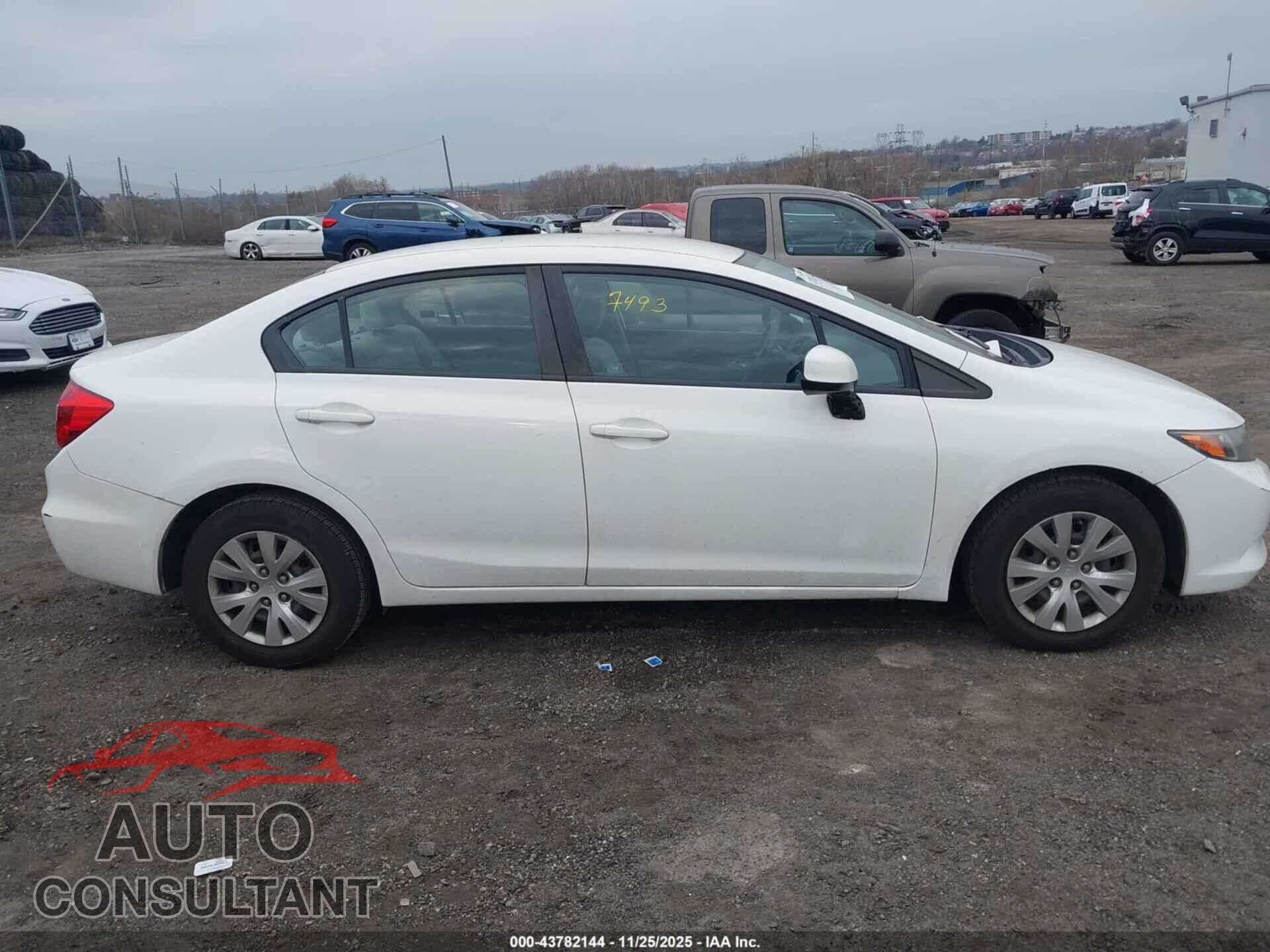 HONDA CIVIC 2012 - 19XFB2F56CE356435