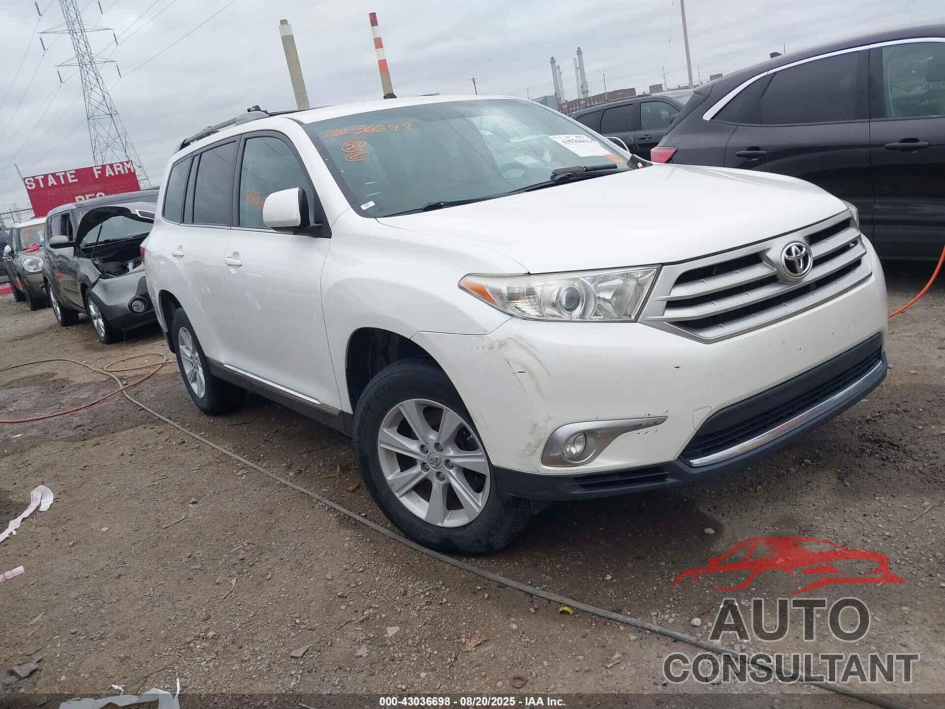 TOYOTA HIGHLANDER 2012 - 5TDZK3EH3CS086620