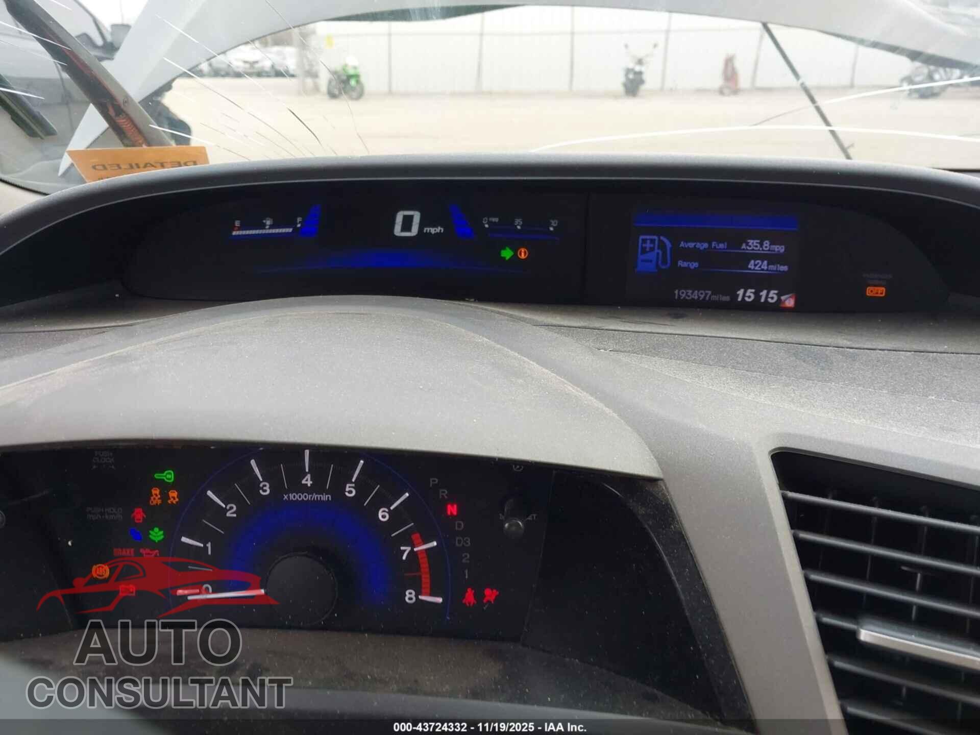 HONDA CIVIC 2012 - 2HGFB2F51CH550120