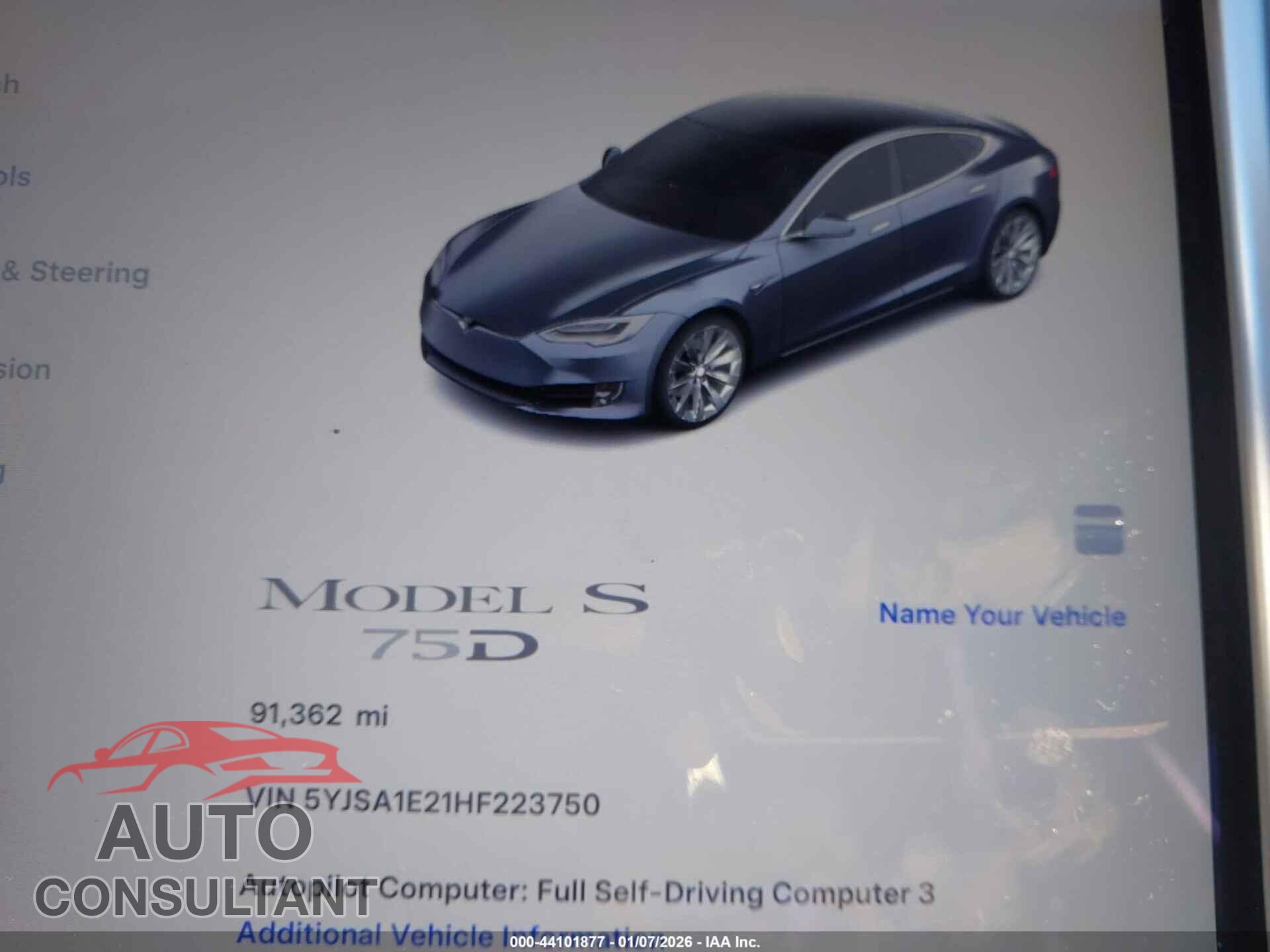 TESLA MODEL S 2017 - 5YJSA1E21HF223750