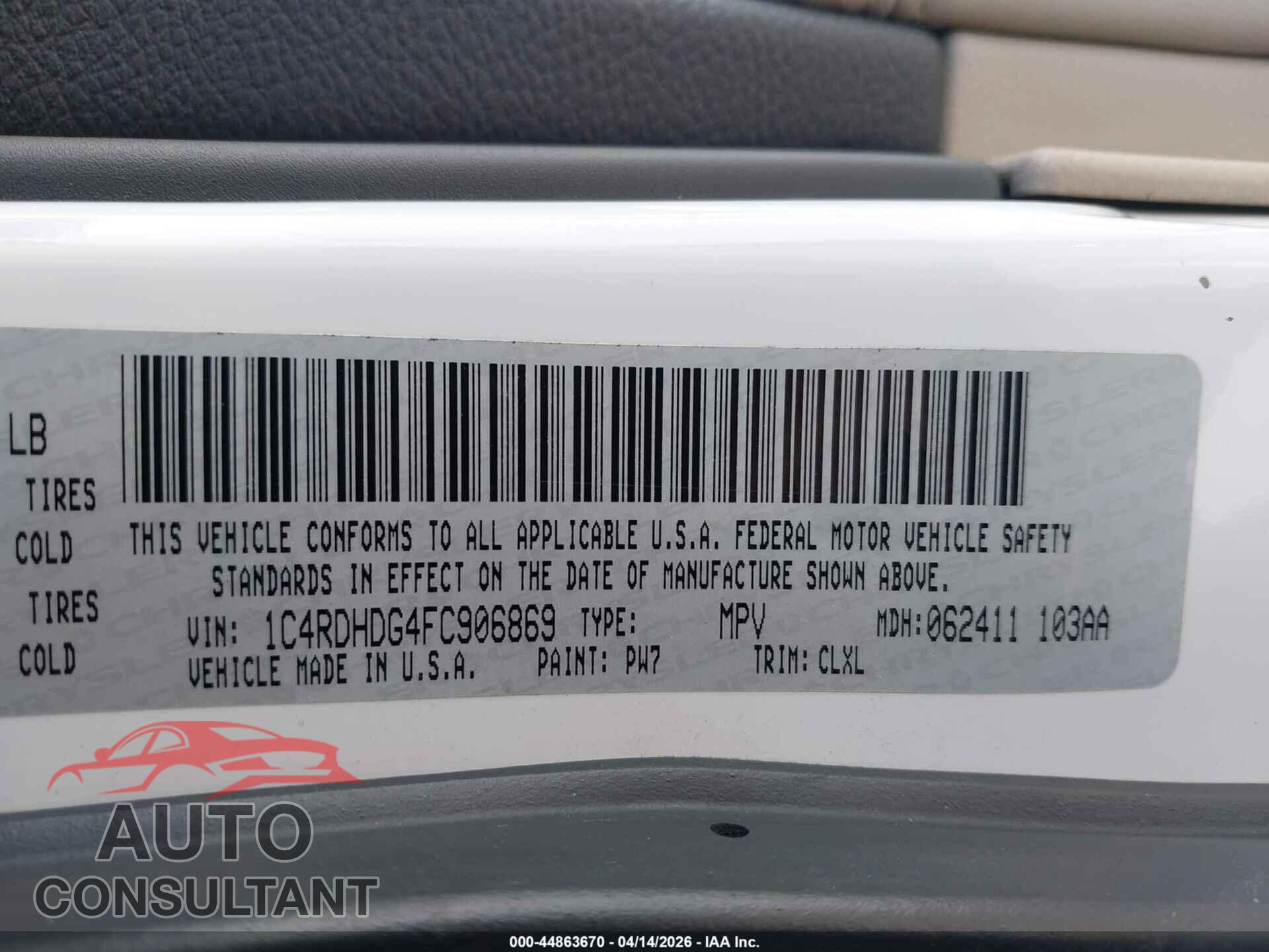 DODGE DURANGO 2015 - 1C4RDHDG4FC906869