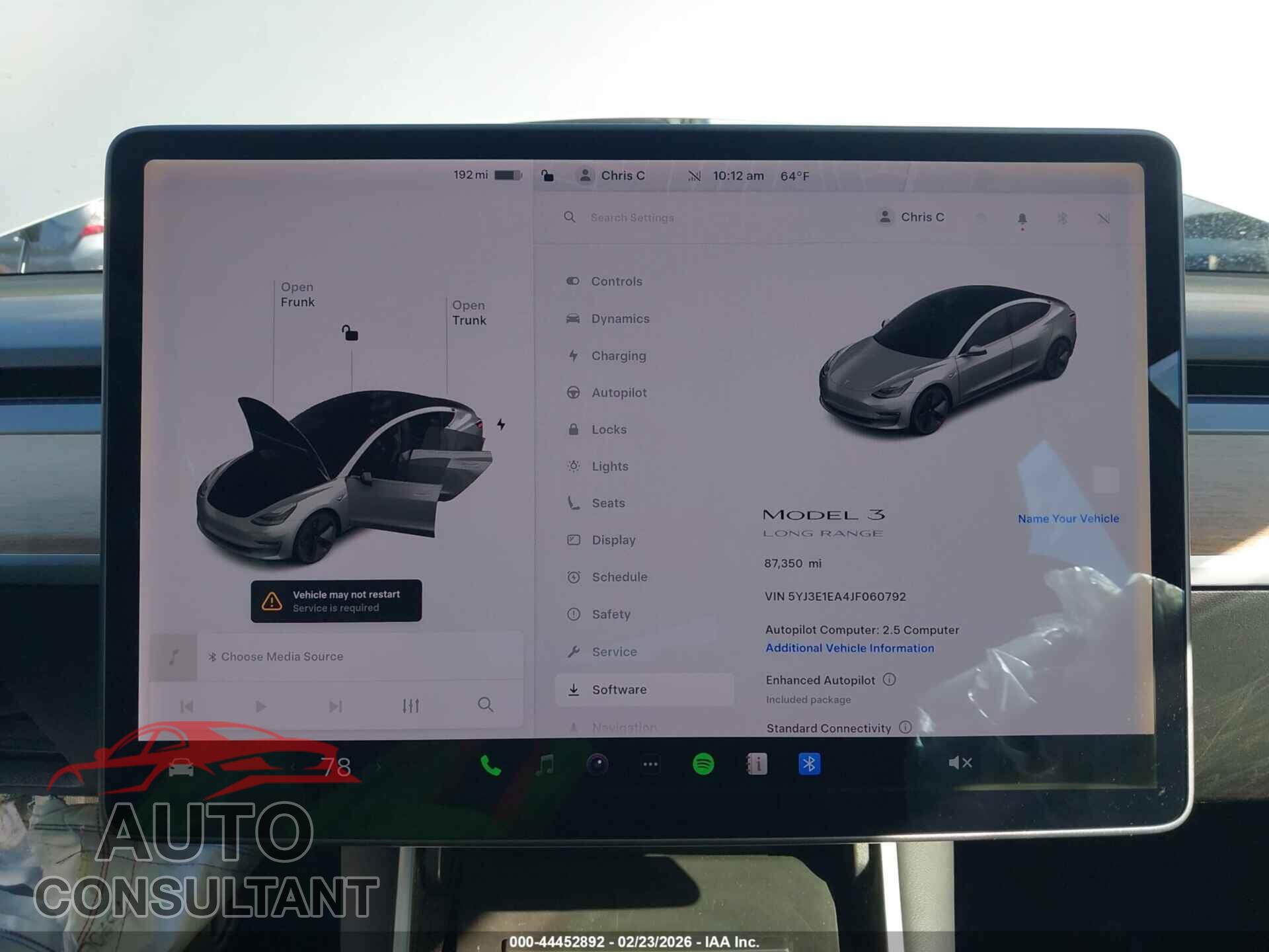 TESLA MODEL 3 2018 - 5YJ3E1EA4JF060792