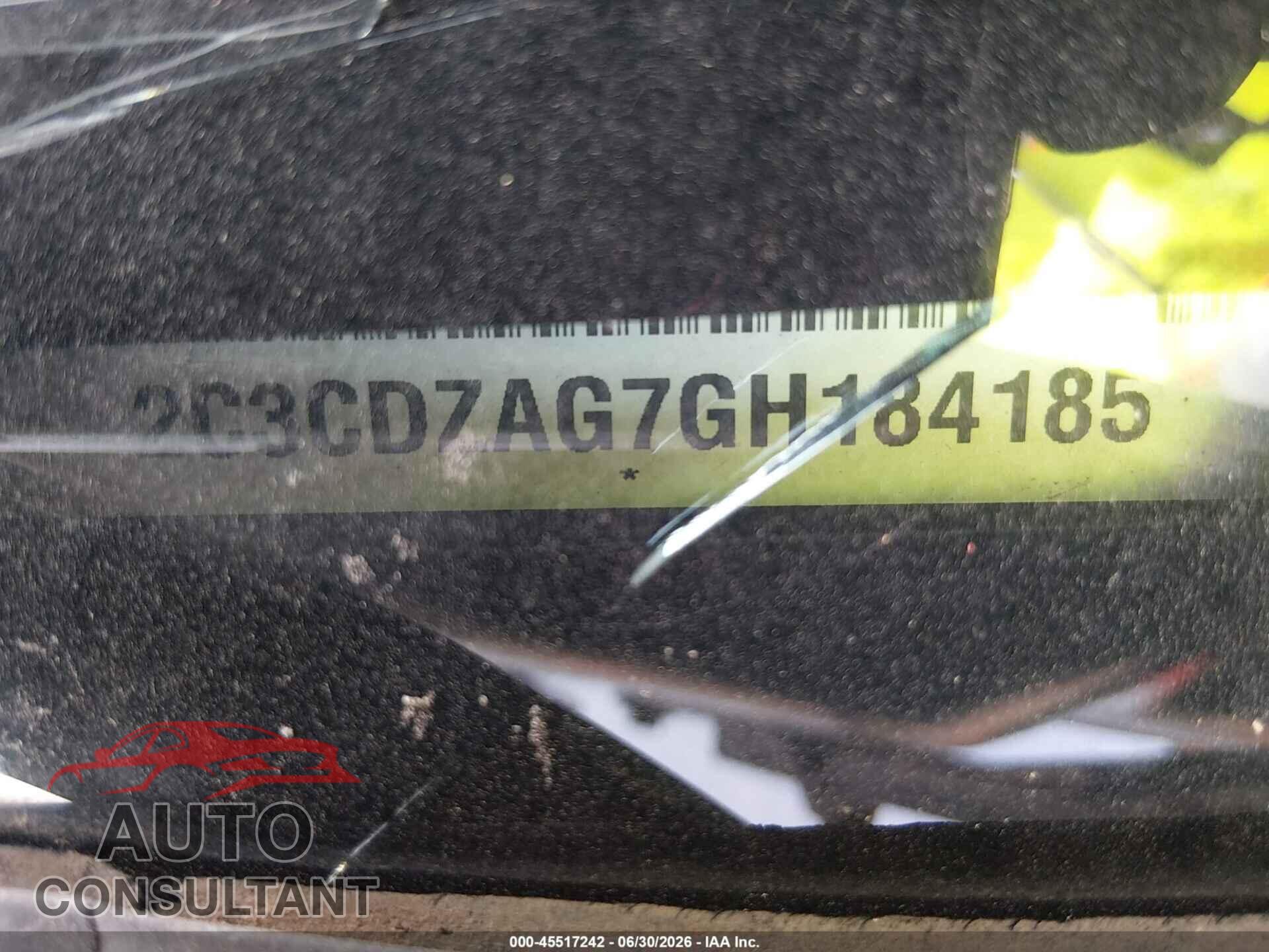 DODGE CHALLENGER 2016 - 2C3CDZAG7GH184185