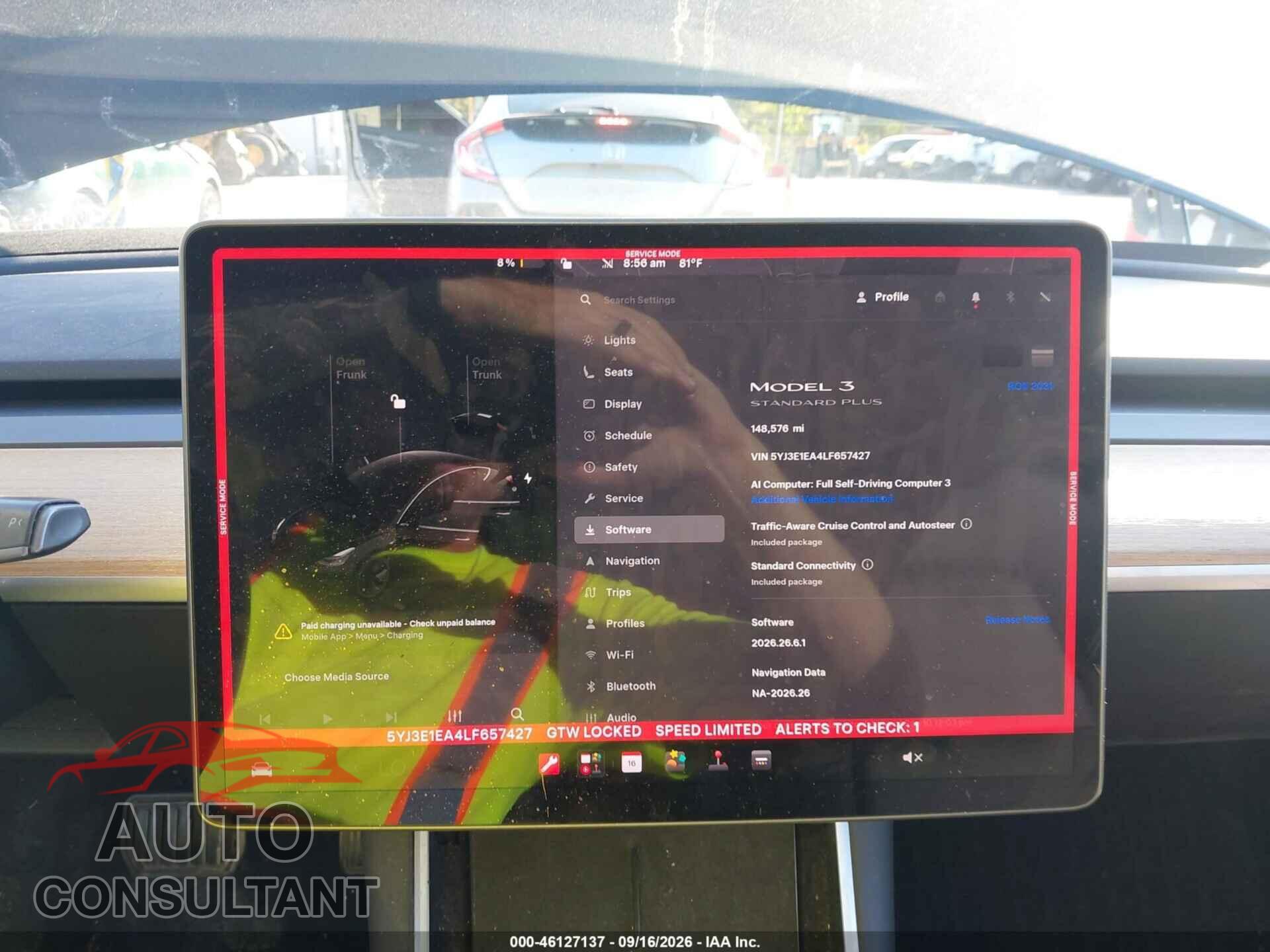TESLA MODEL 3 2020 - 5YJ3E1EA4LF657427