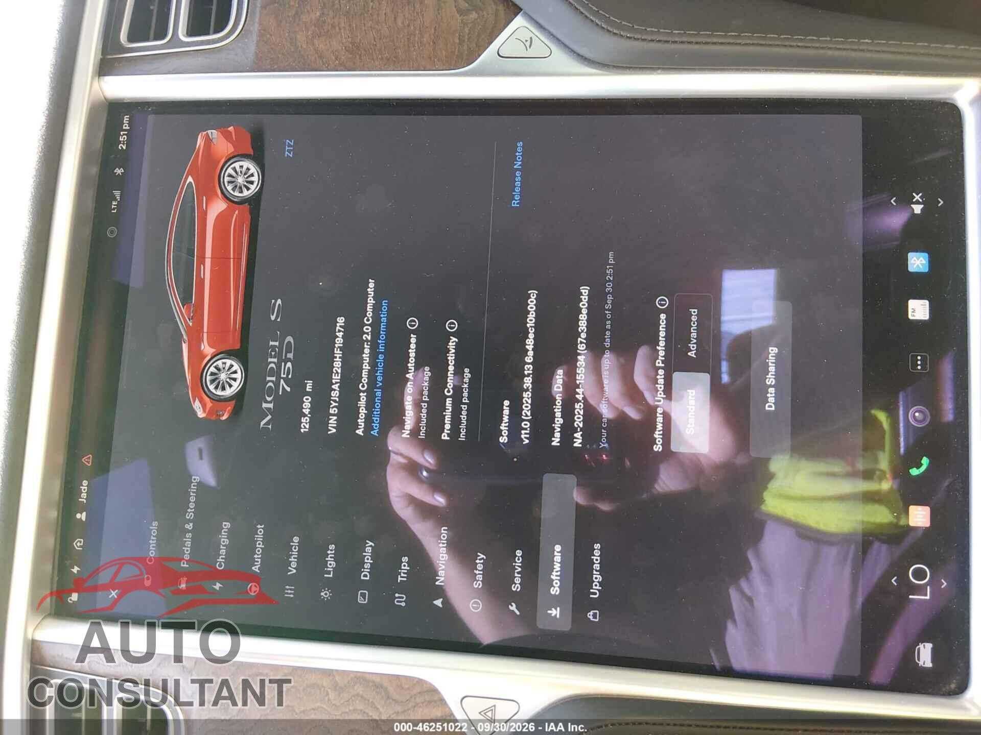 TESLA MODEL S 2017 - 5YJSA1E28HF194716