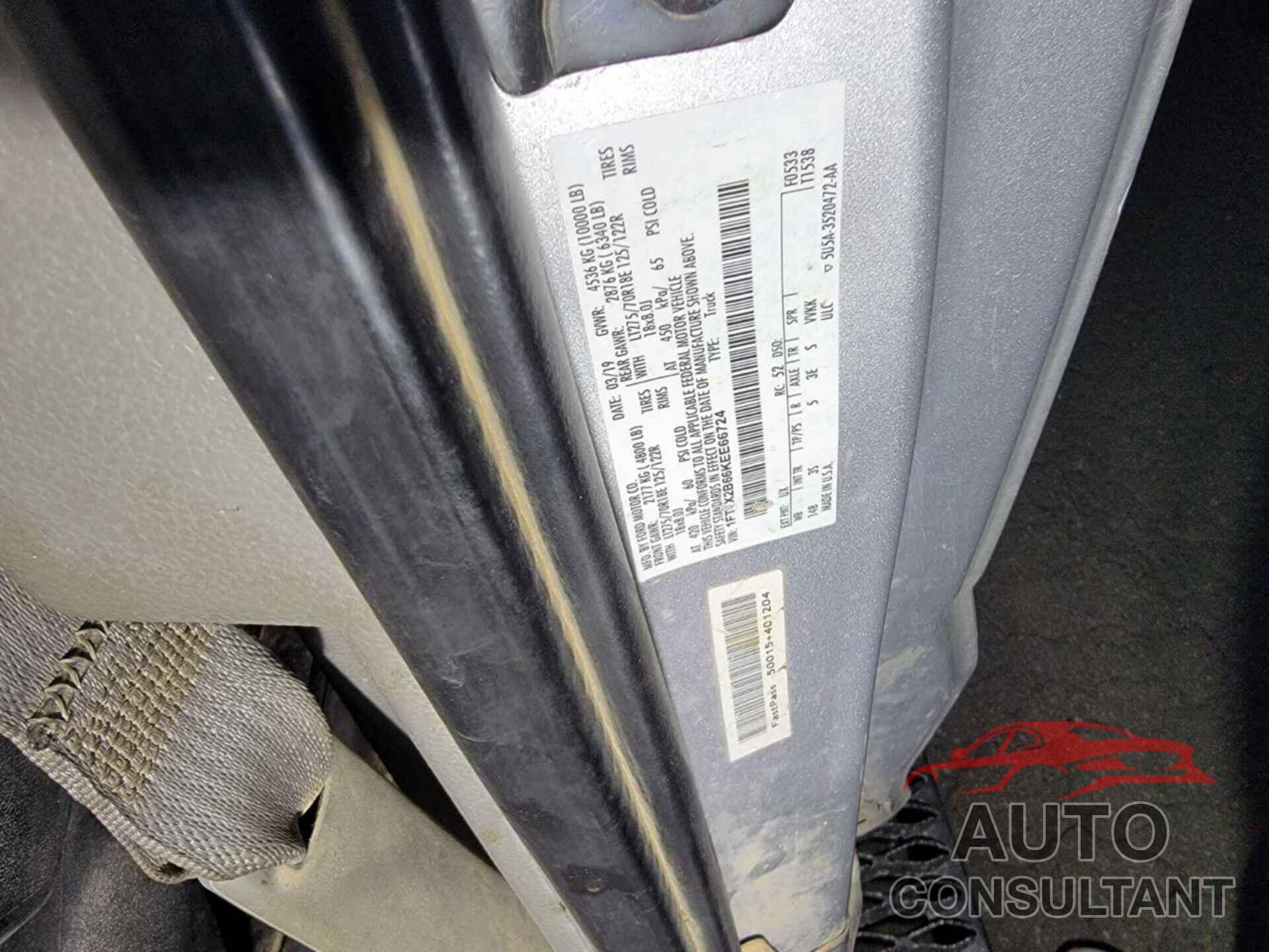 FORD F250 2019 - 1FT7X2B66KEE66724