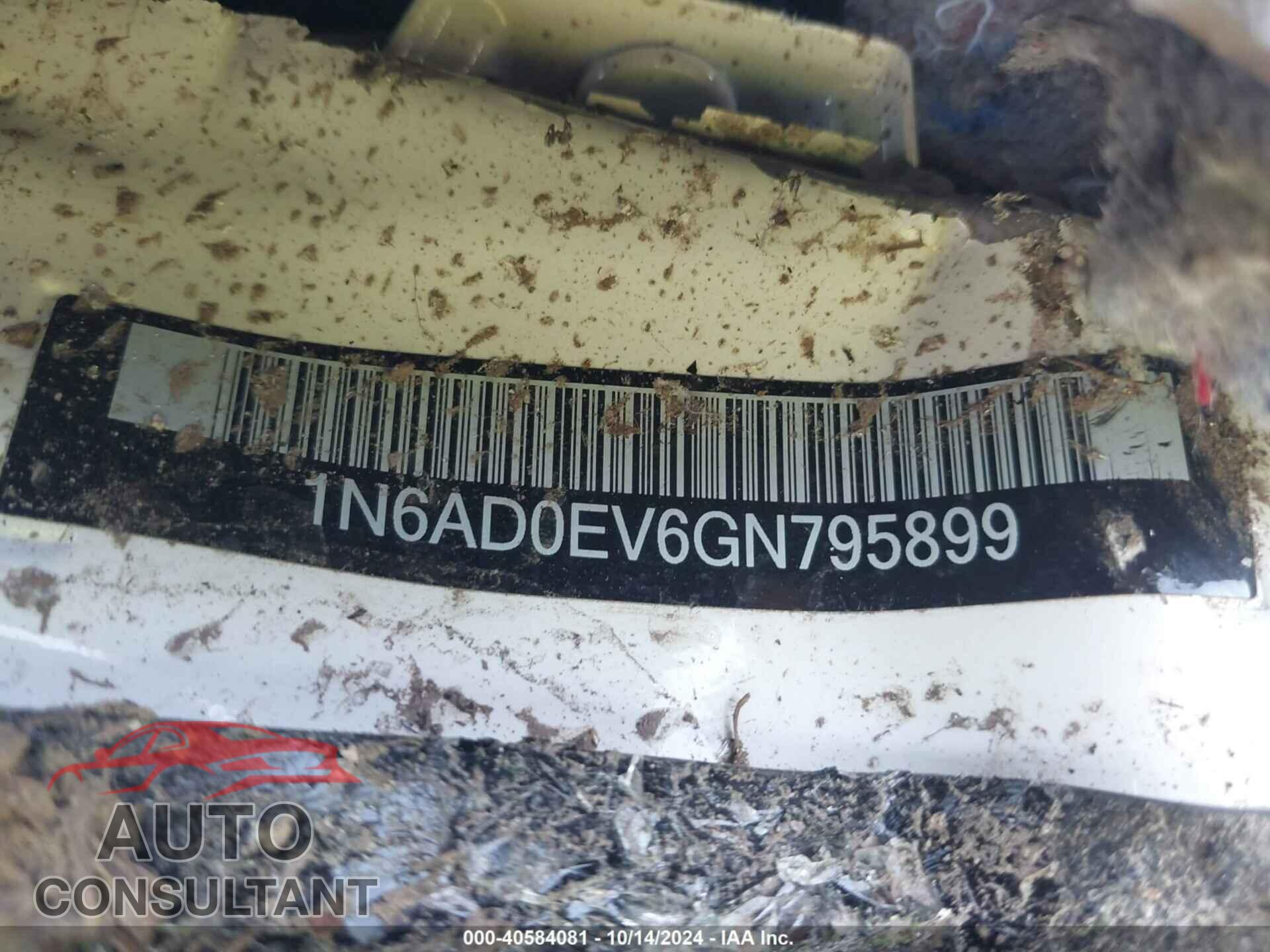 NISSAN FRONTIER 2016 - 1N6AD0EV6GN795899