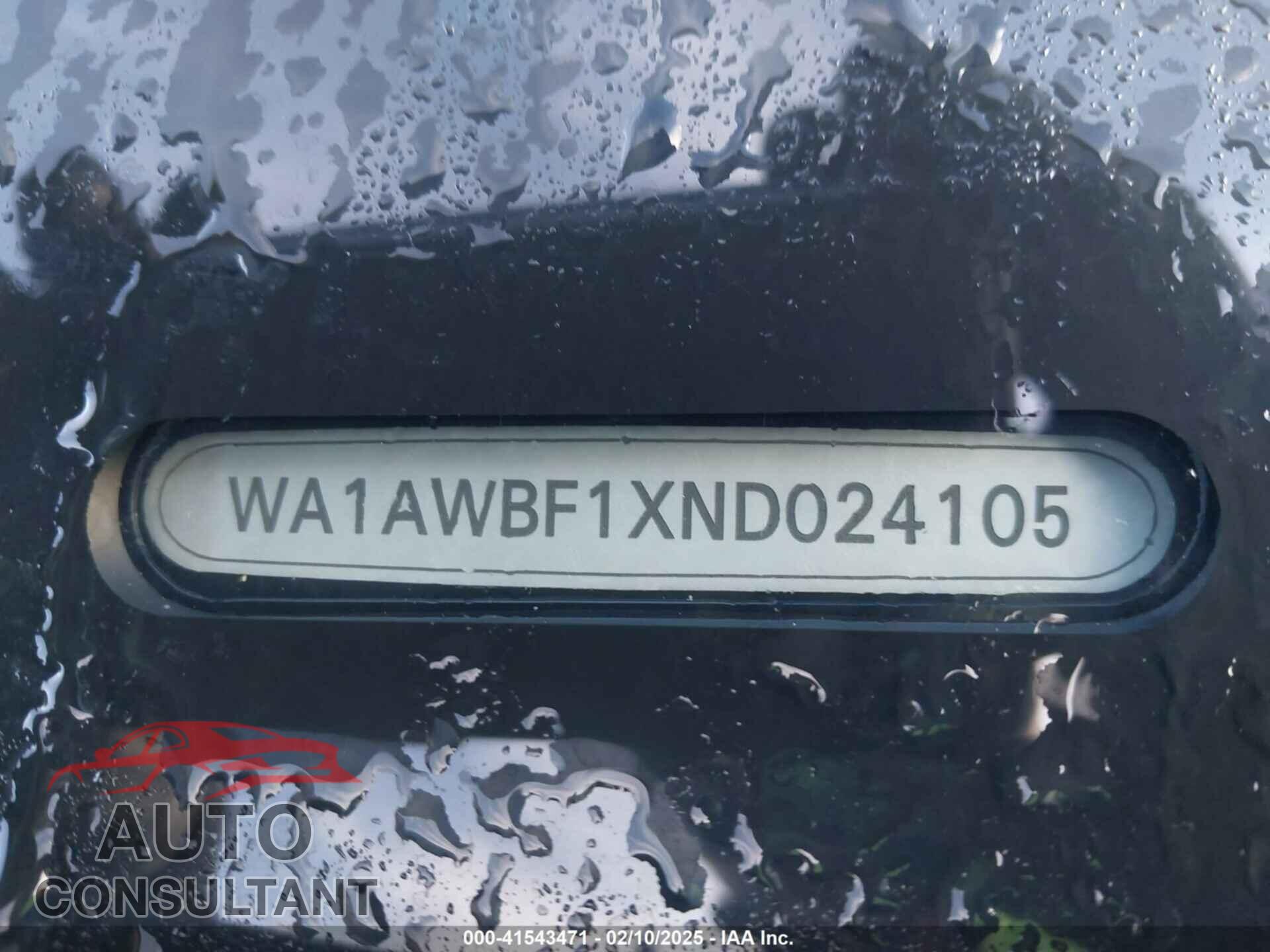 AUDI SQ8 2022 - WA1AWBF1XND024105