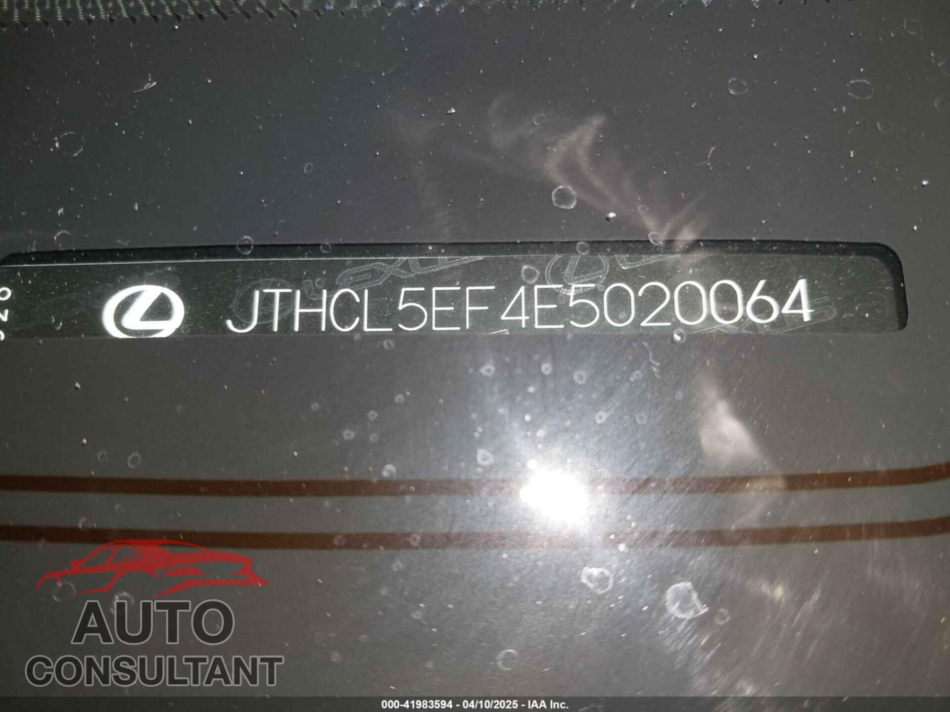 LEXUS LS 460 2014 - JTHCL5EF4E5020064