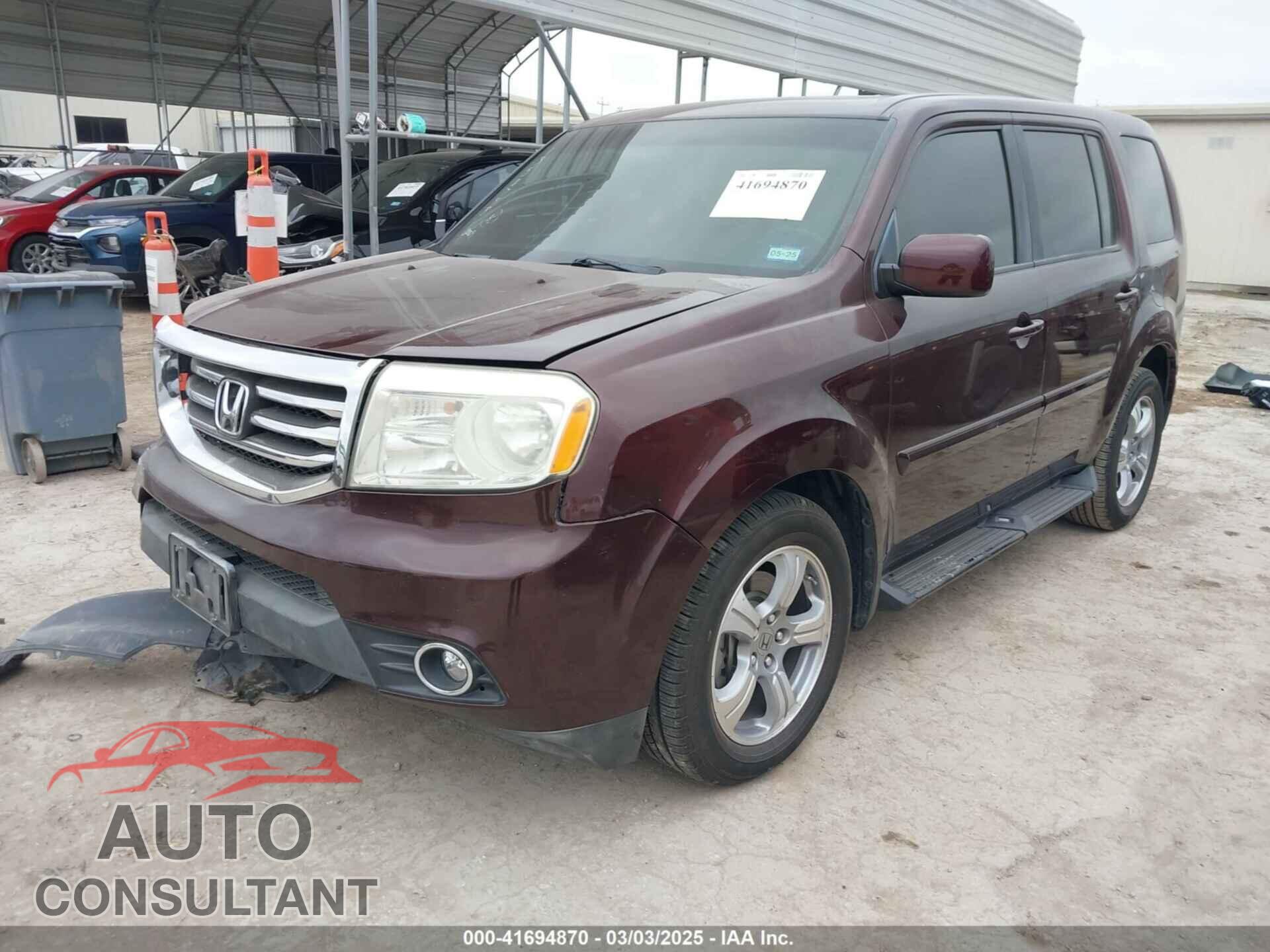 HONDA PILOT 2012 - 5FNYF3H56CB018706