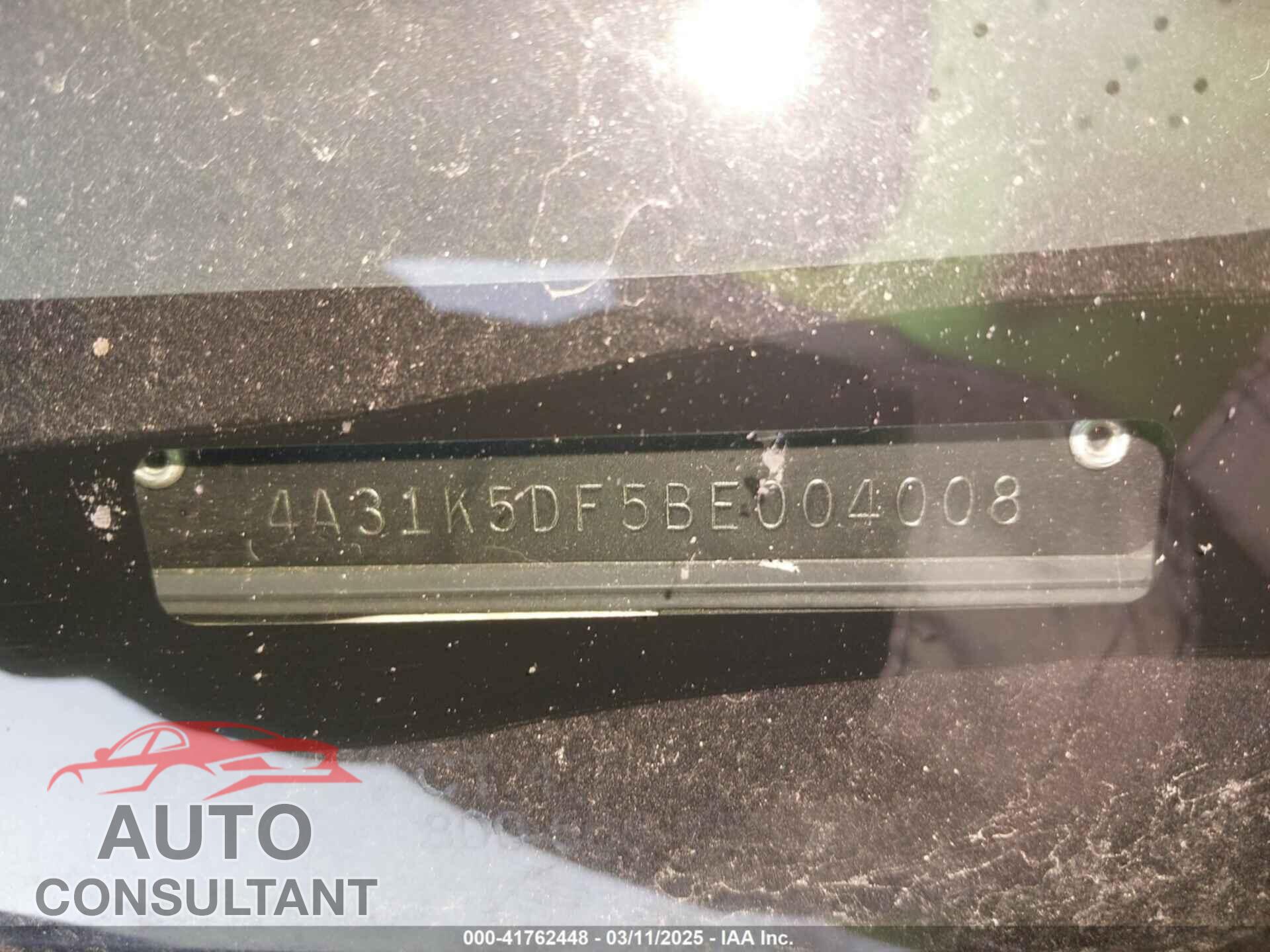 MITSUBISHI ECLIPSE 2011 - 4A31K5DF5BE004008