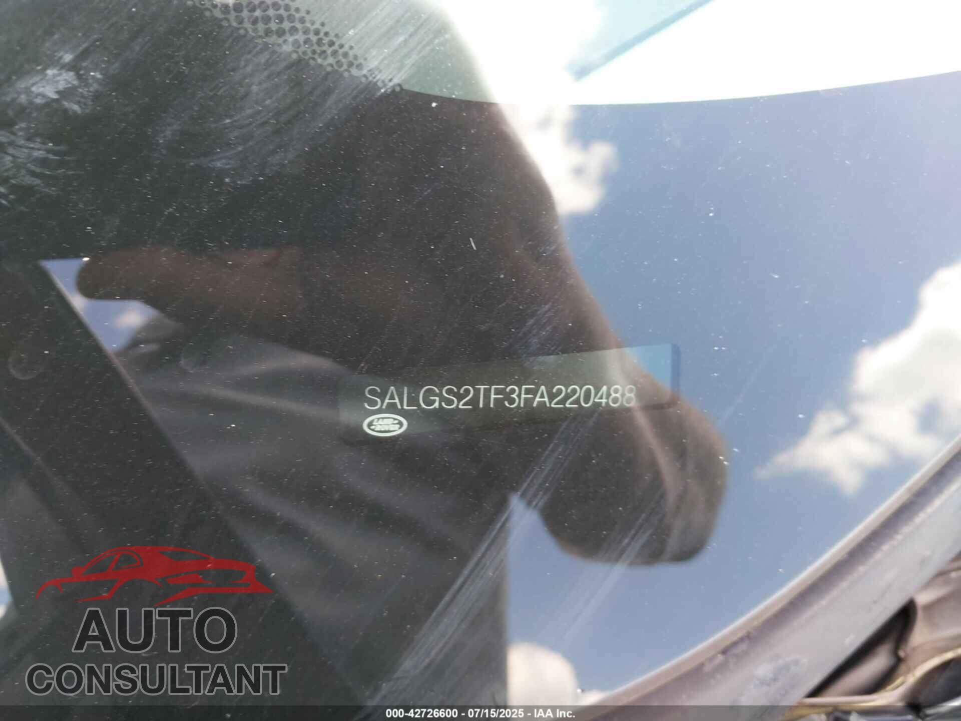 LAND ROVER RANGE ROVER 2015 - SALGS2TF3FA220488