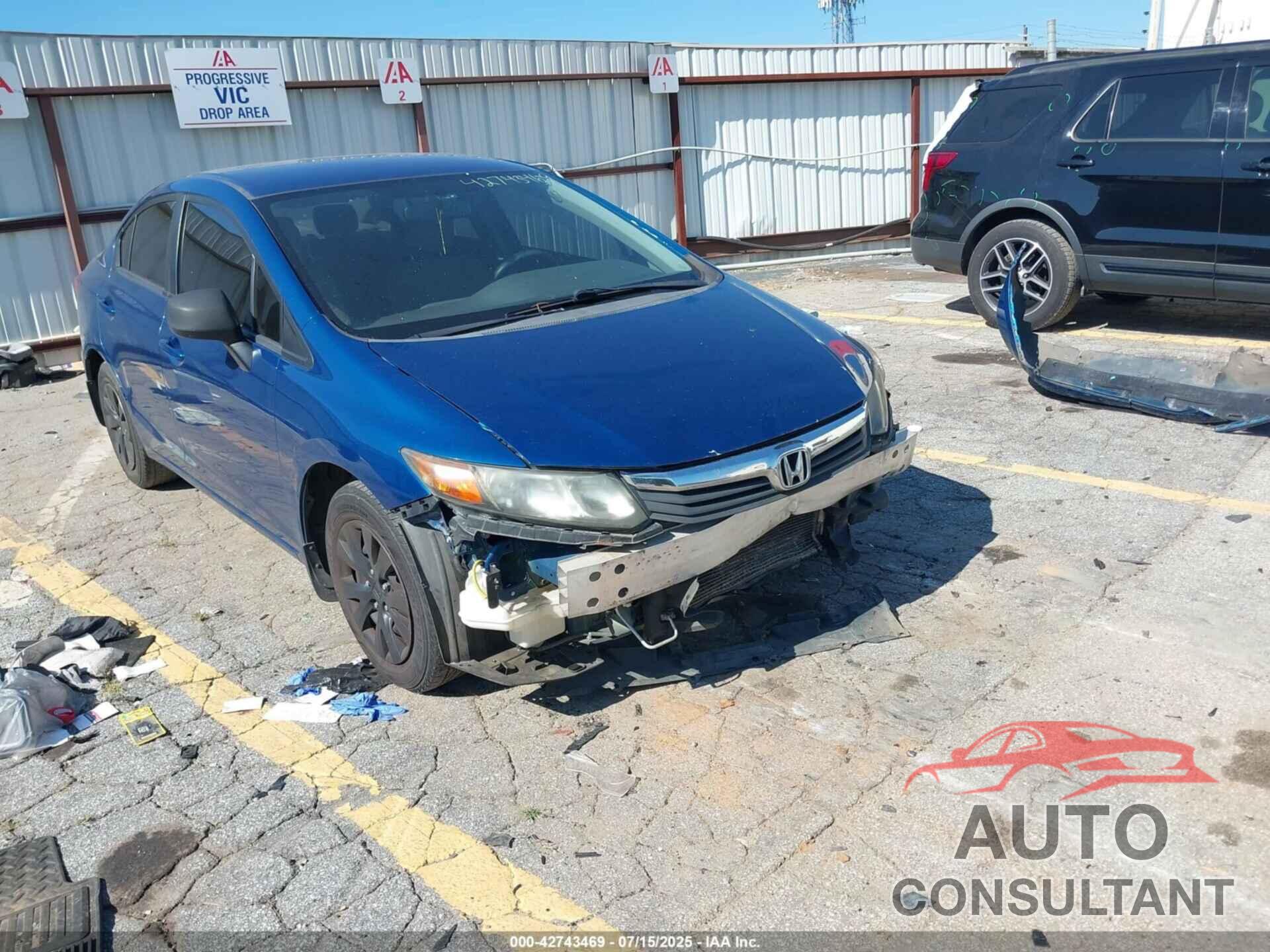 HONDA CIVIC 2012 - 19XFB2F56CE081536