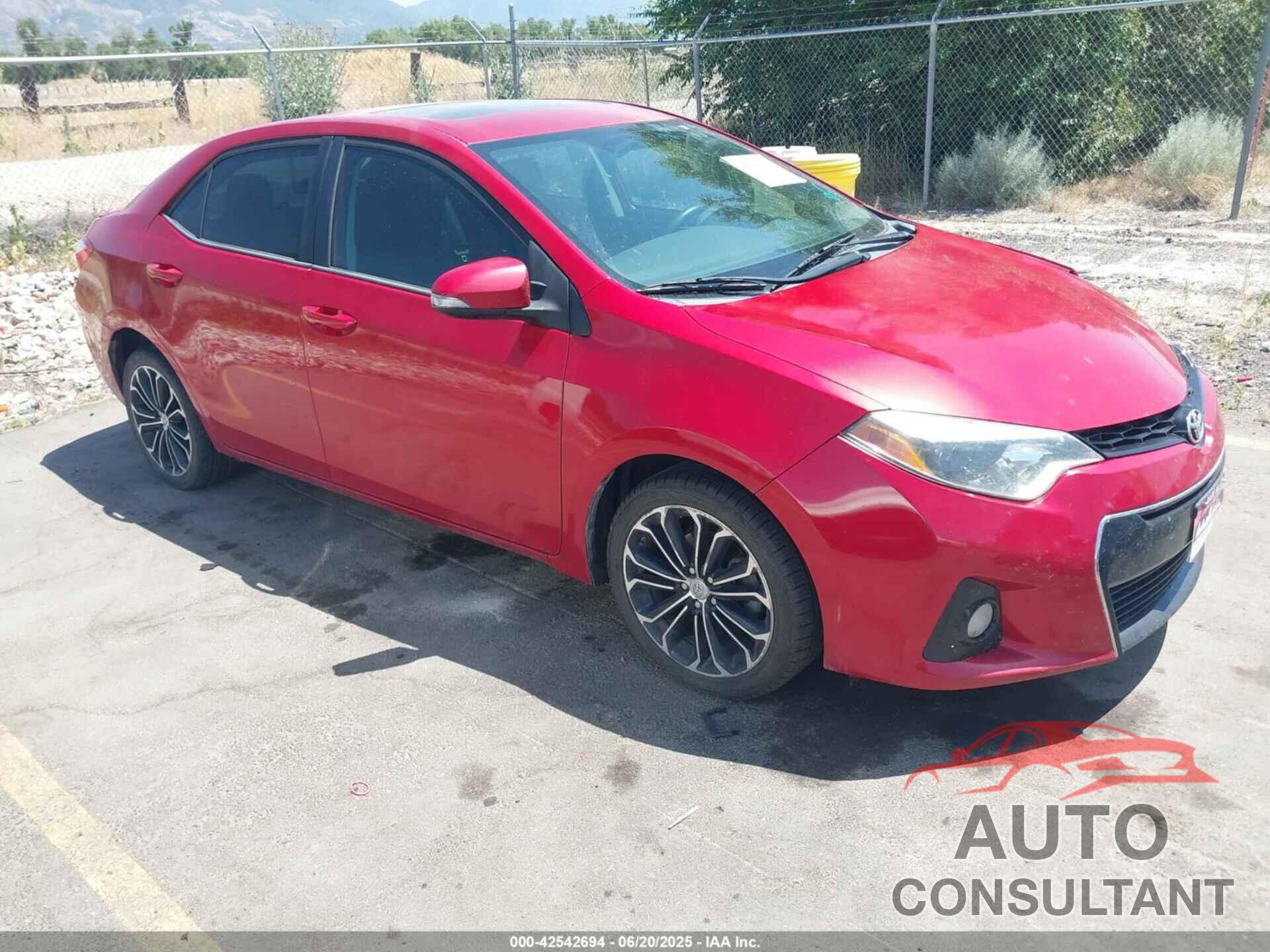 TOYOTA COROLLA 2014 - 5YFBURHE2EP154403