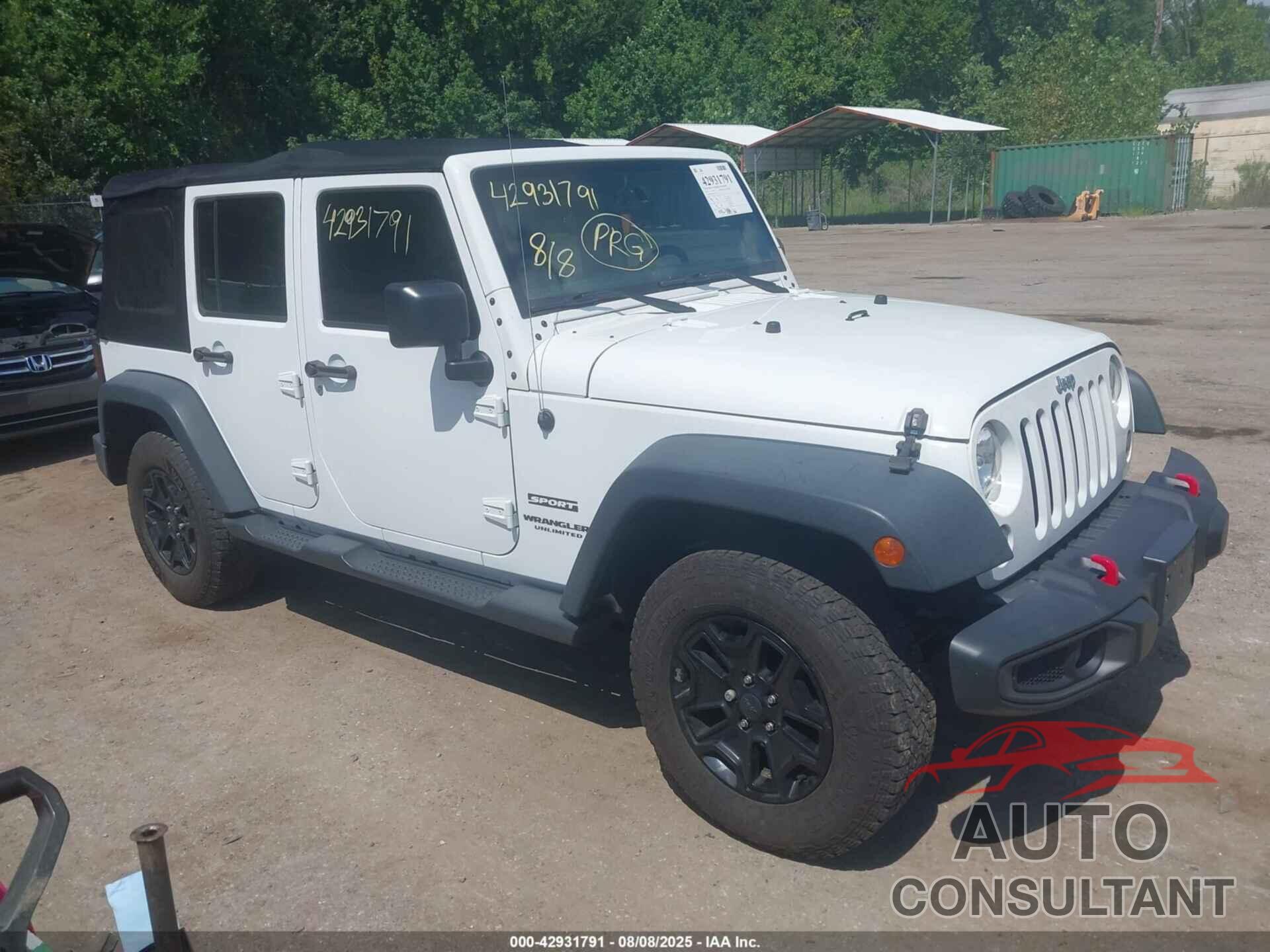 JEEP WRANGLER UNLIMITED 2016 - 1C4BJWDG5GL156172