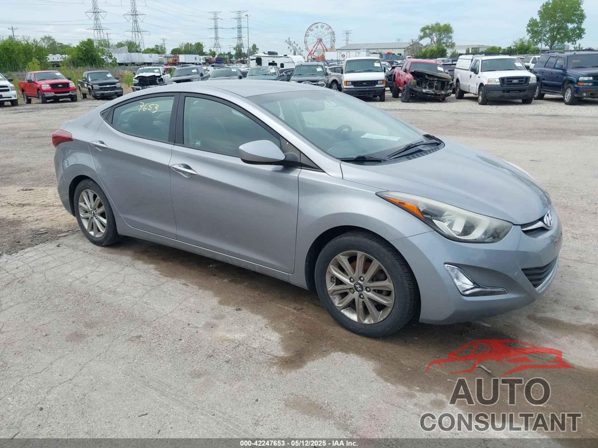 HYUNDAI ELANTRA 2014 - KMHDH4AE9EU087503