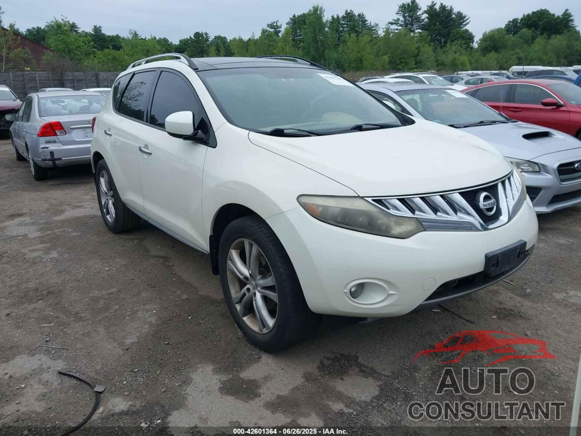NISSAN MURANO 2009 - JN8AZ18W19W124737
