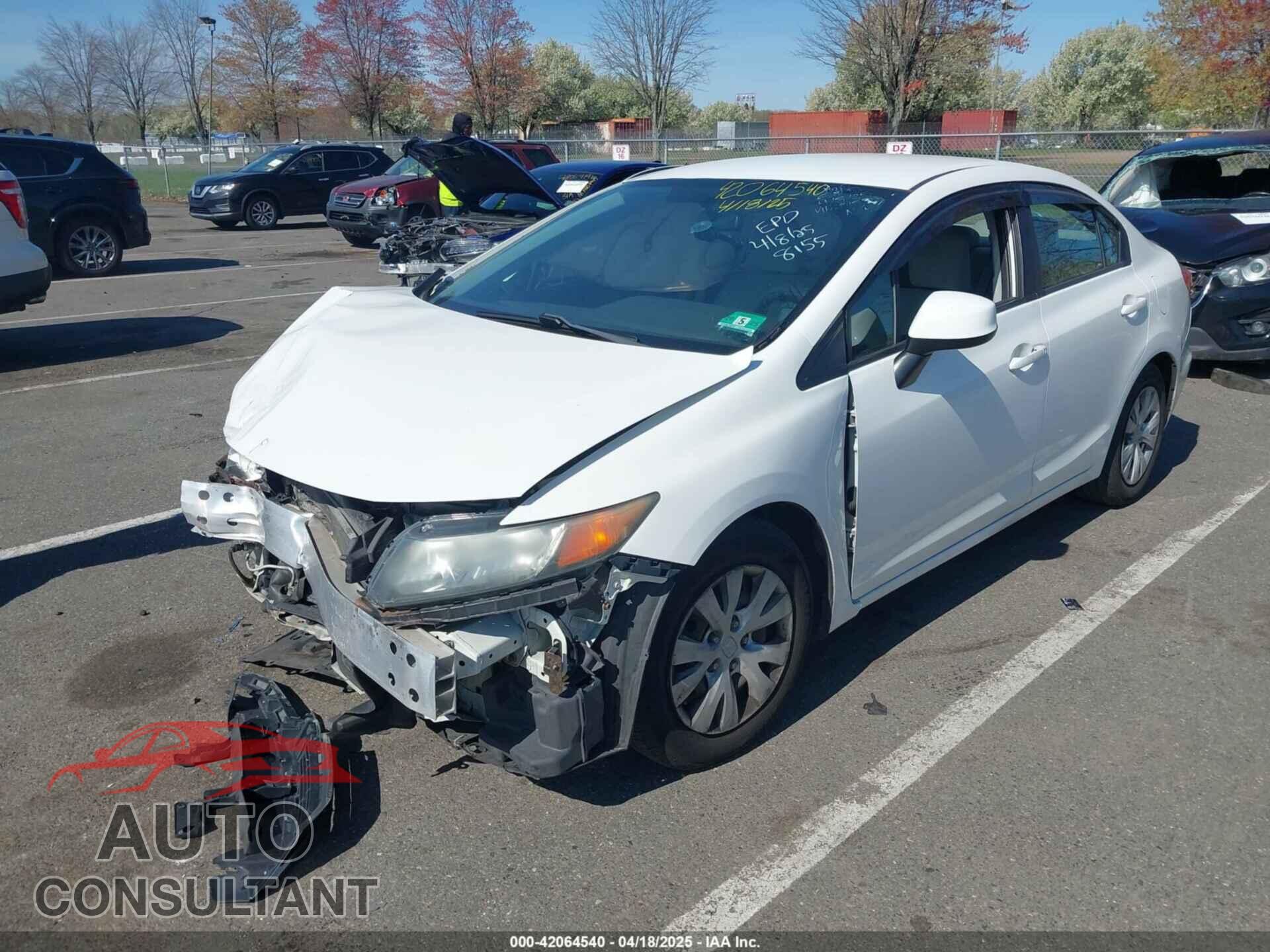 HONDA CIVIC 2012 - 19XFB2F54CE348155