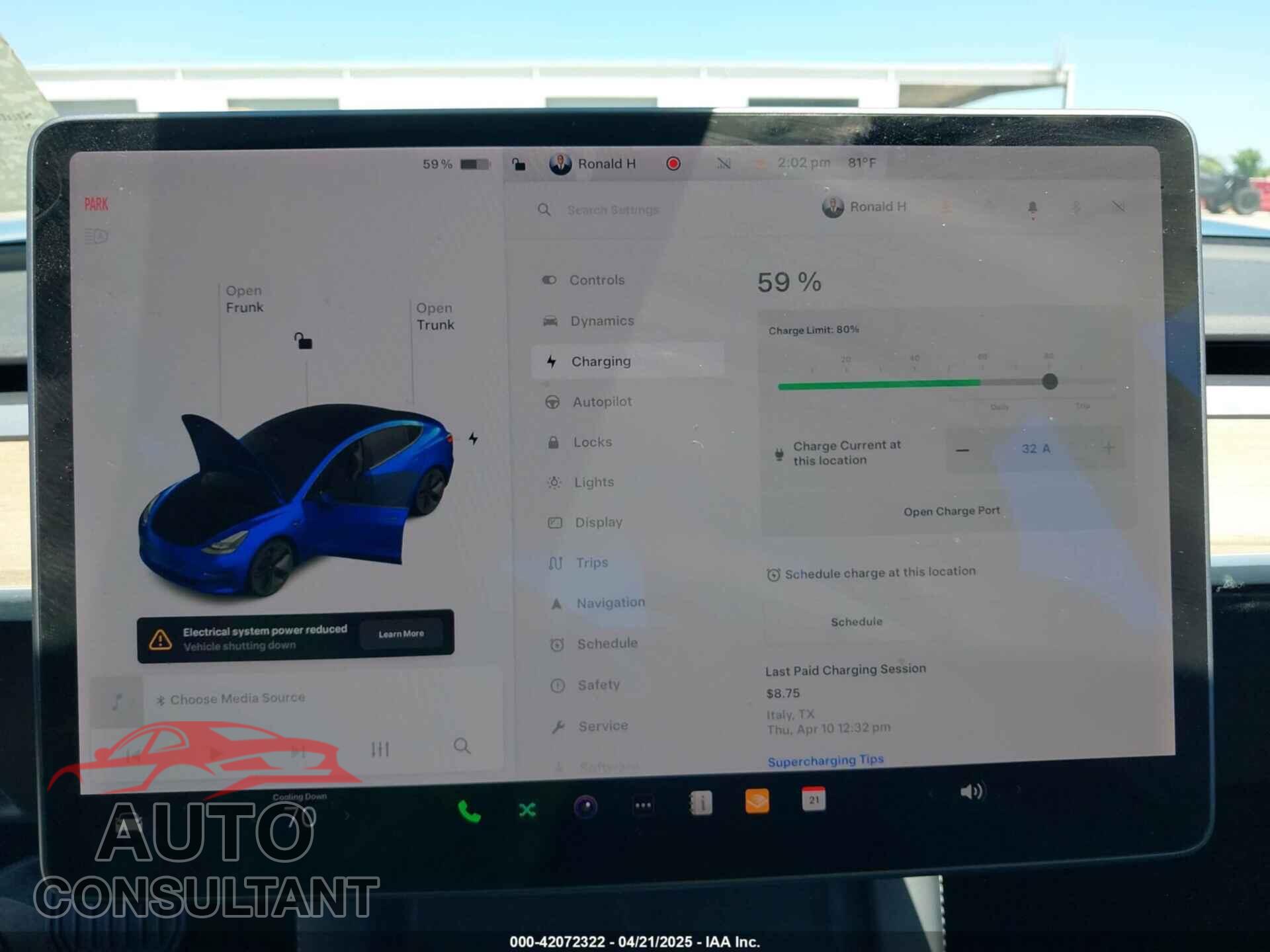 TESLA MODEL 3 2021 - 5YJ3E1EA9MF027615