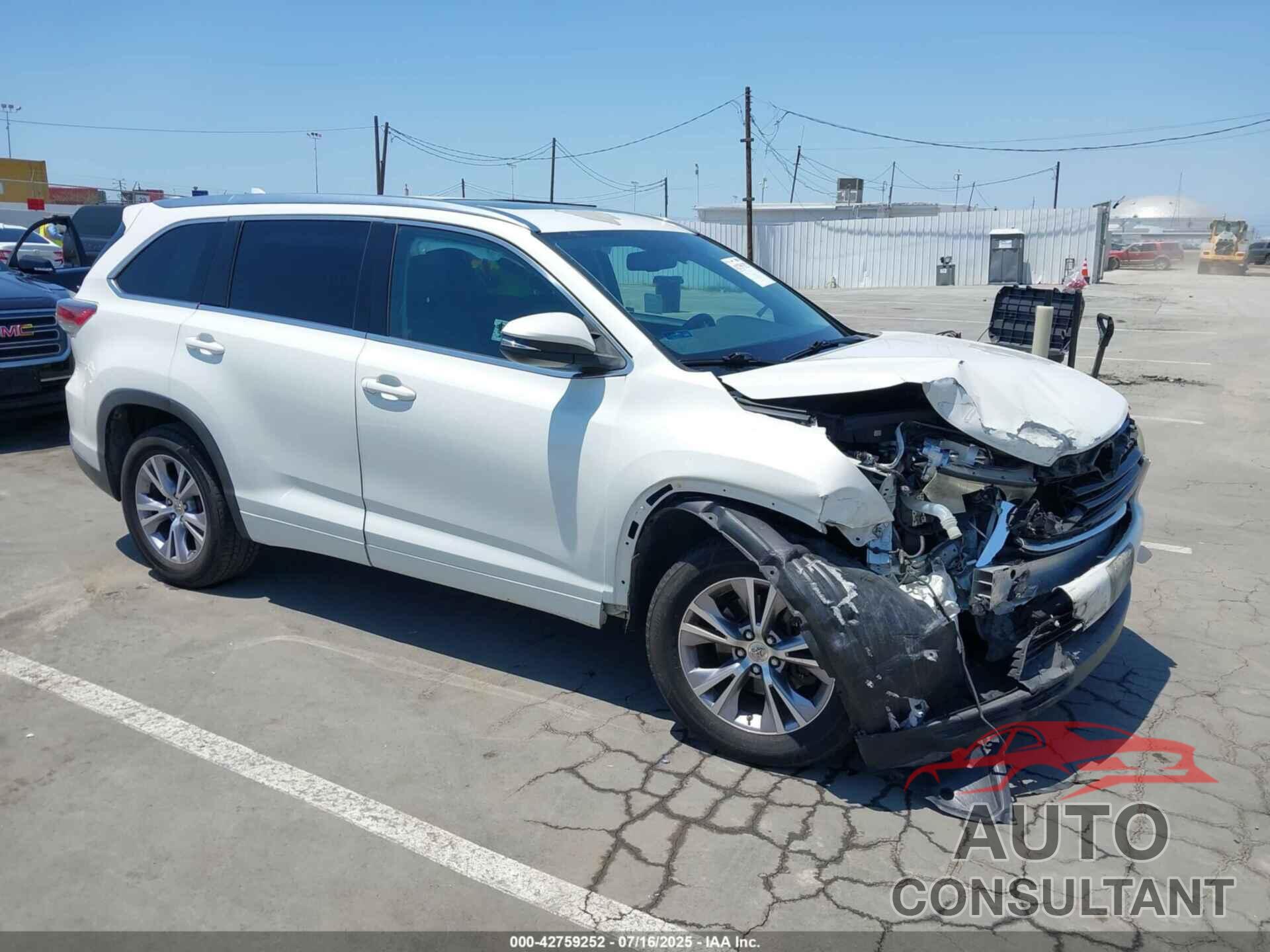 TOYOTA HIGHLANDER 2015 - 5TDKKRFH9FS110779