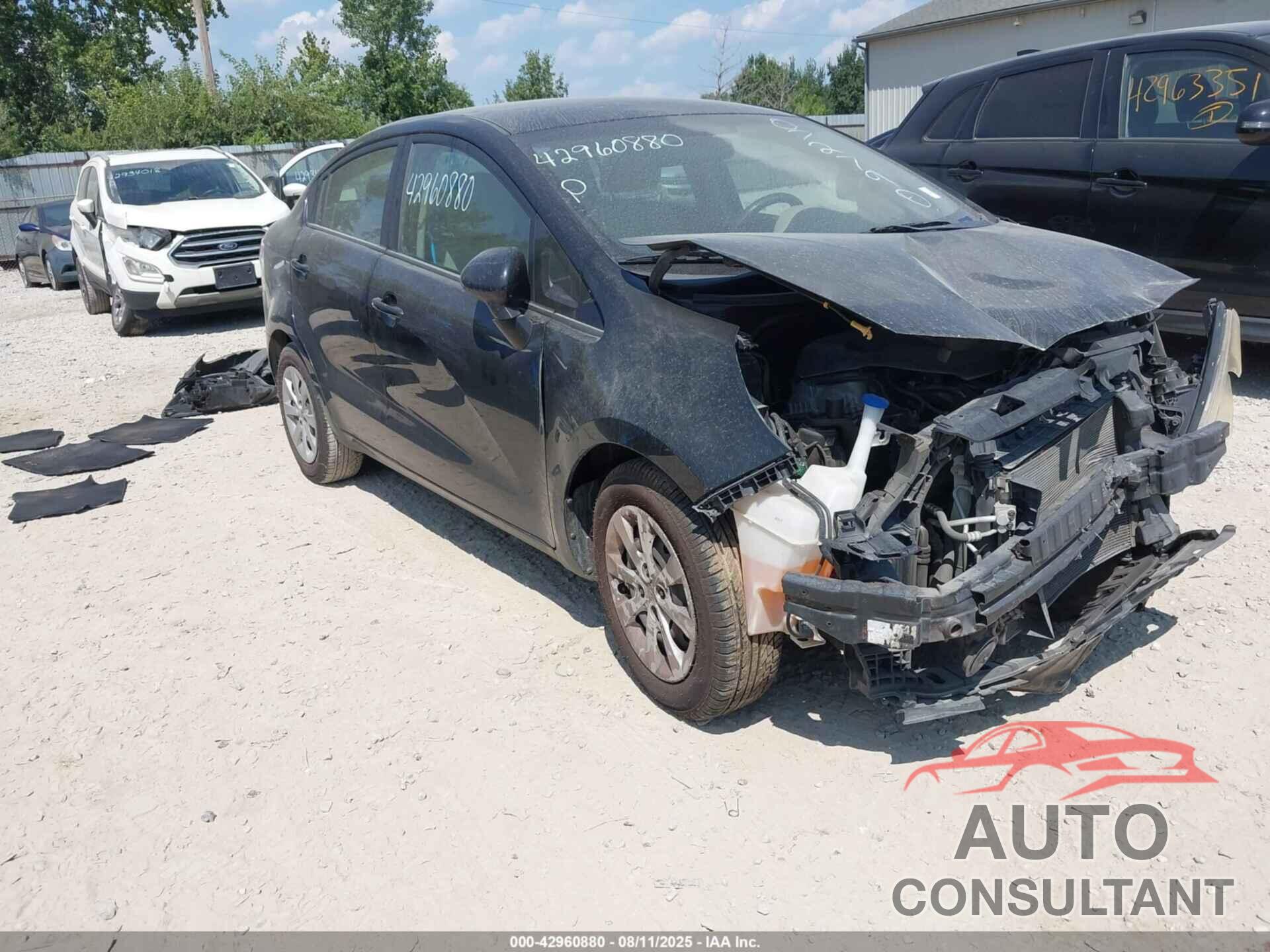 KIA RIO 2012 - KNADM4A30C6072790
